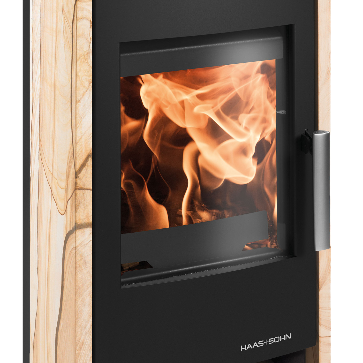 Haas+Sohn RUBUS-ST easy Kaminofen Woodstone tief-schwarz