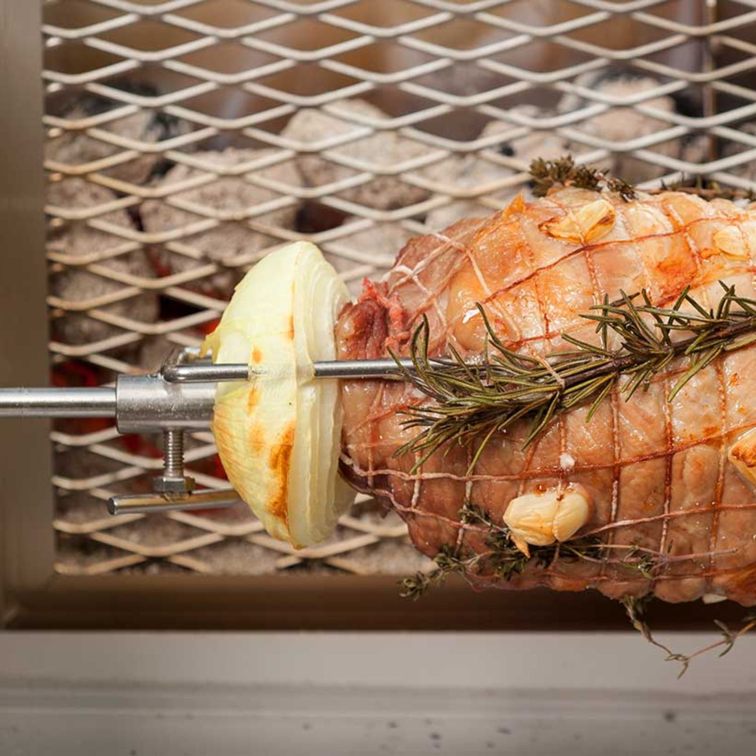 Thüros Drehspieß mit 2 Fleischklammern für T4 und Baikal Thüros Drehspieß mit 2 Fleischklammern für T4 und Baikal