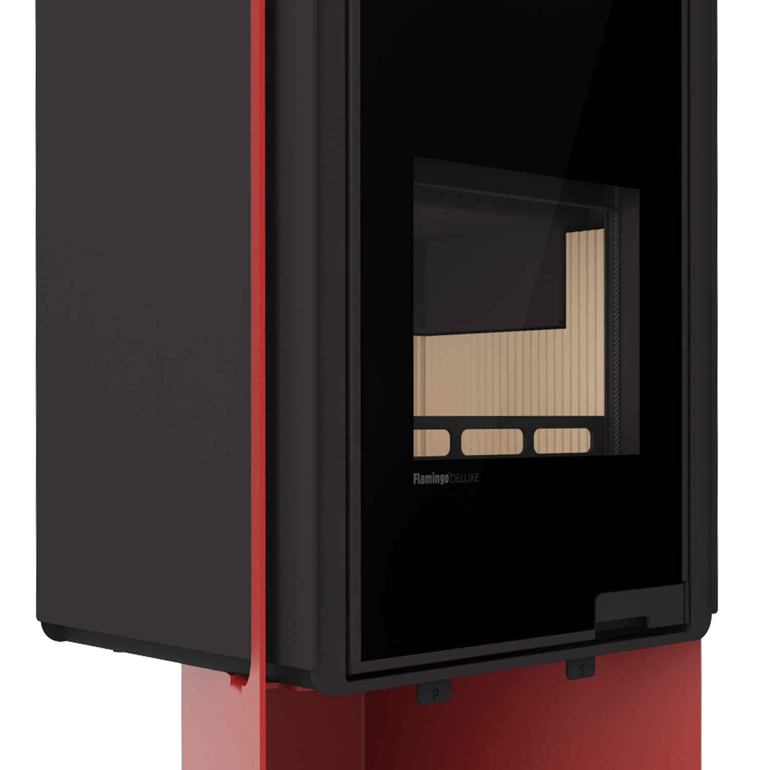 HS Flamingo Deluxe Pulau Kaminofen Rot