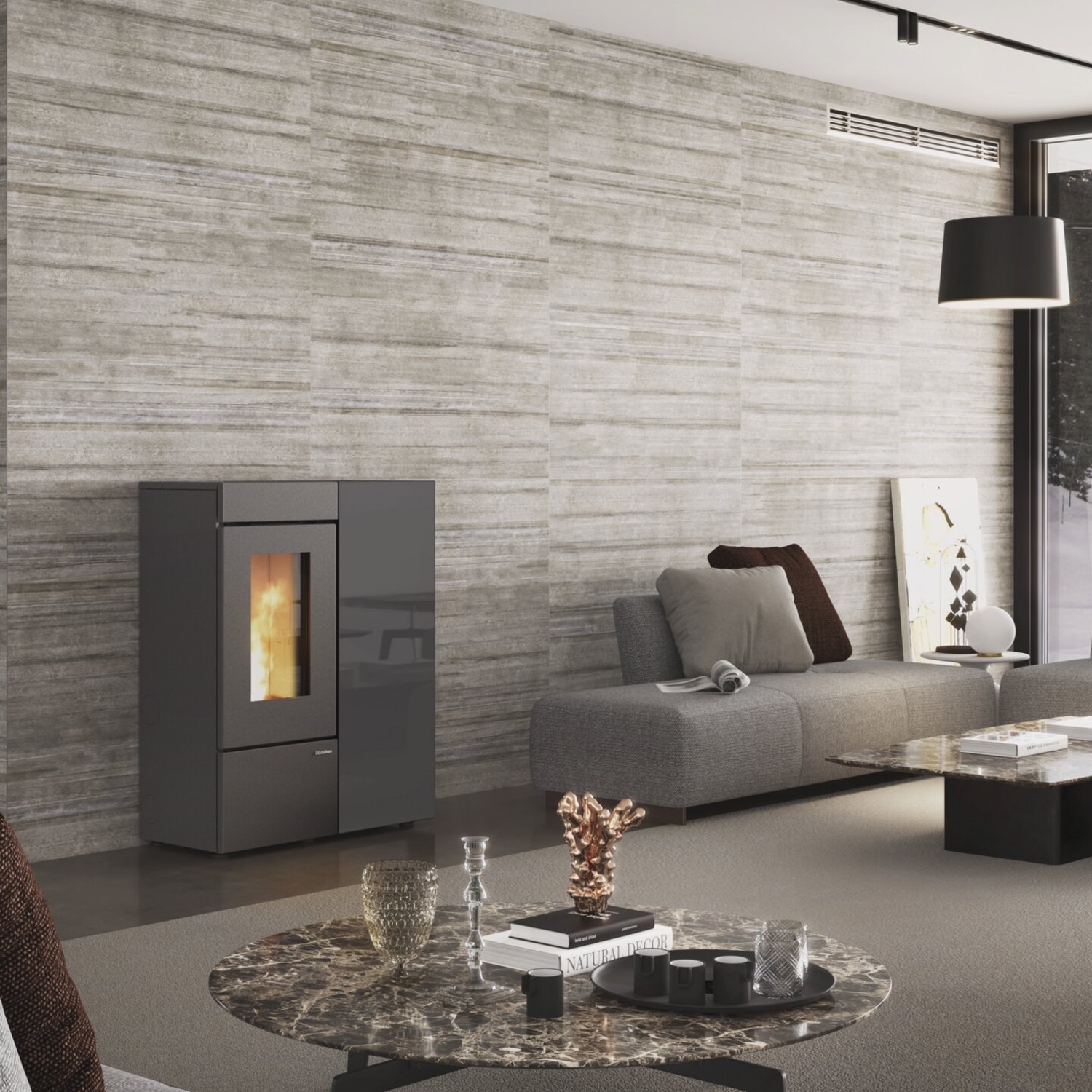 Extraflame ANNALISA PLUS CRYSTAL - schwarz Pelletofen EVOLUTION LINE