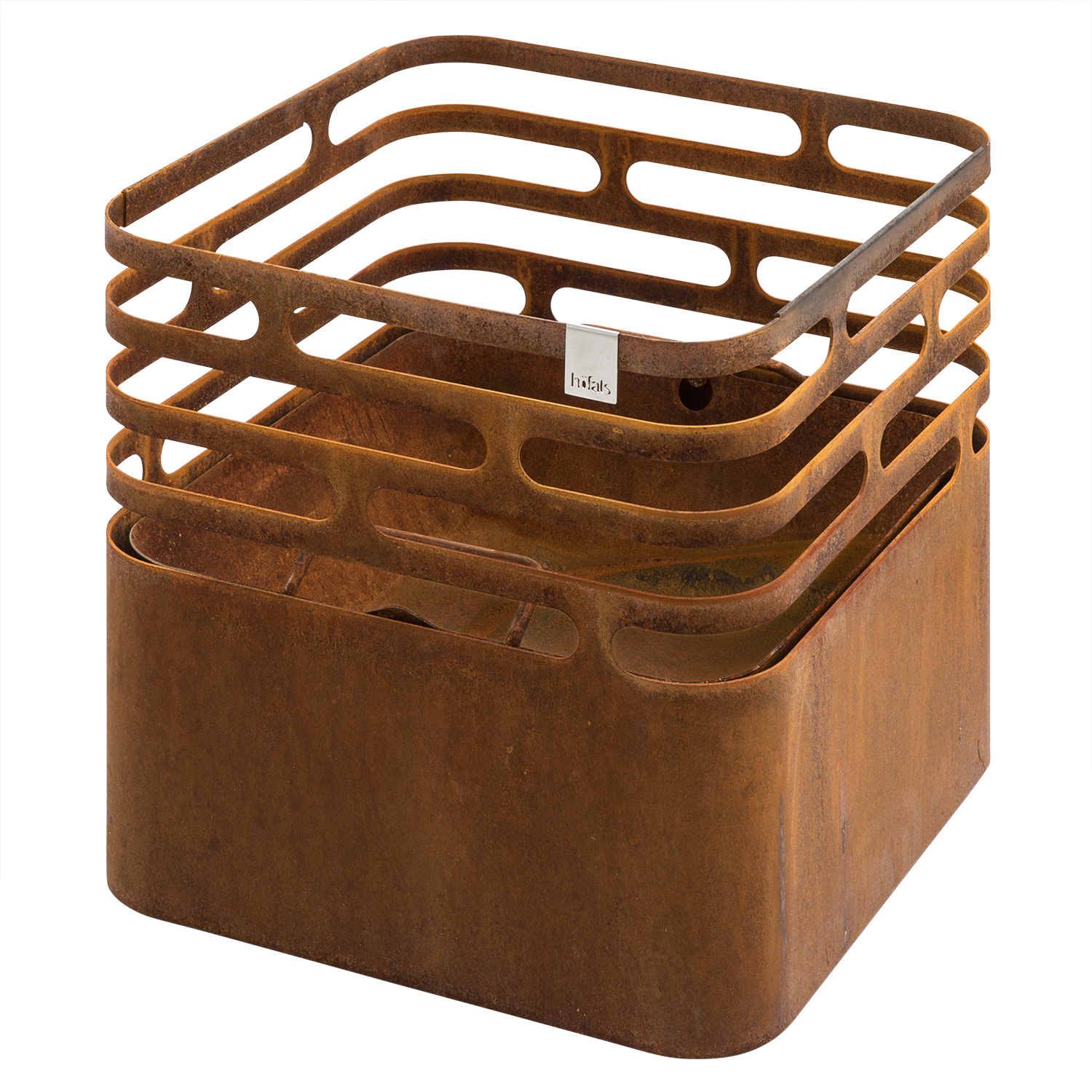 höfats CUBE Feuerkorb Cortenstahl