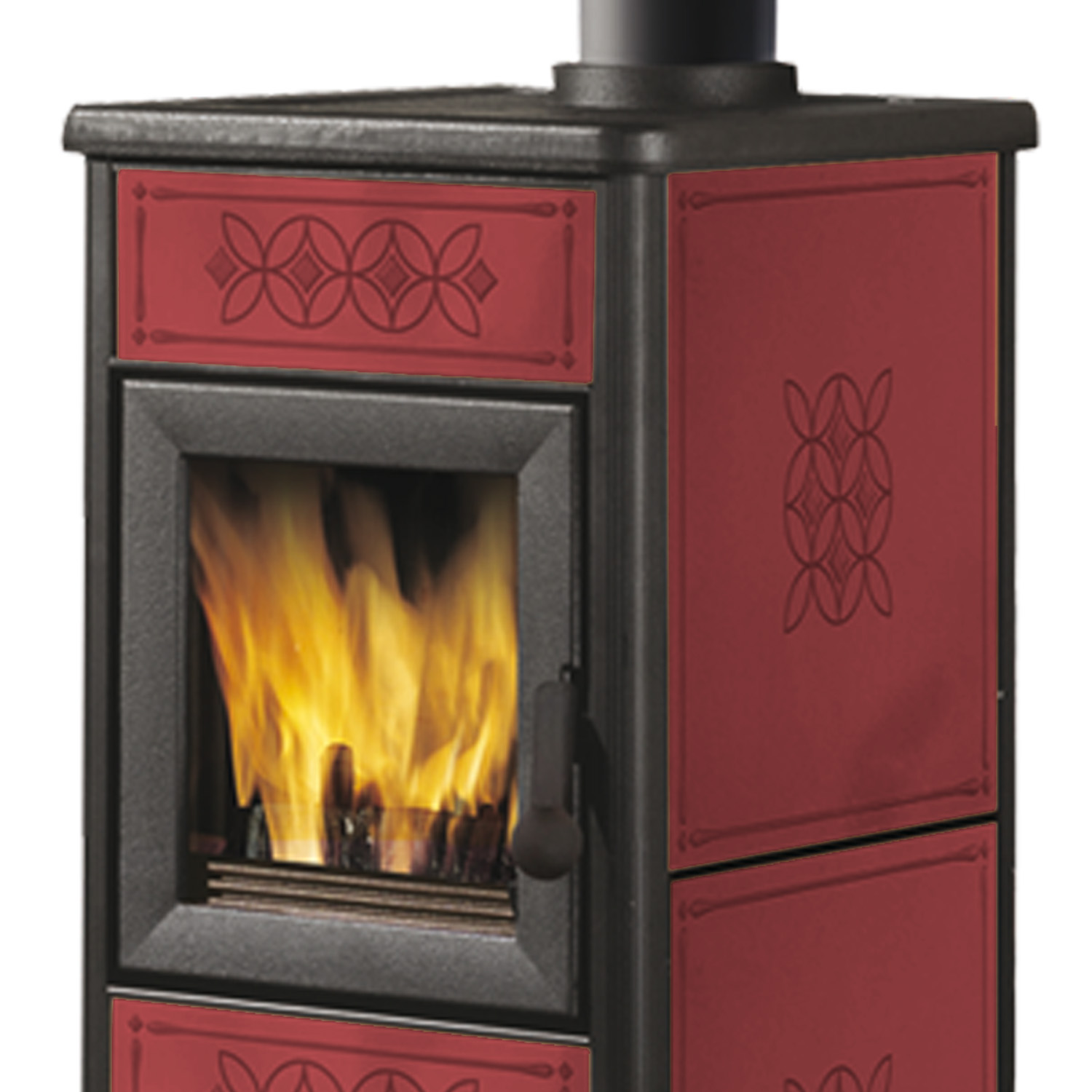 EK63 Decor Evo Kaminofen Keramik bordeaux