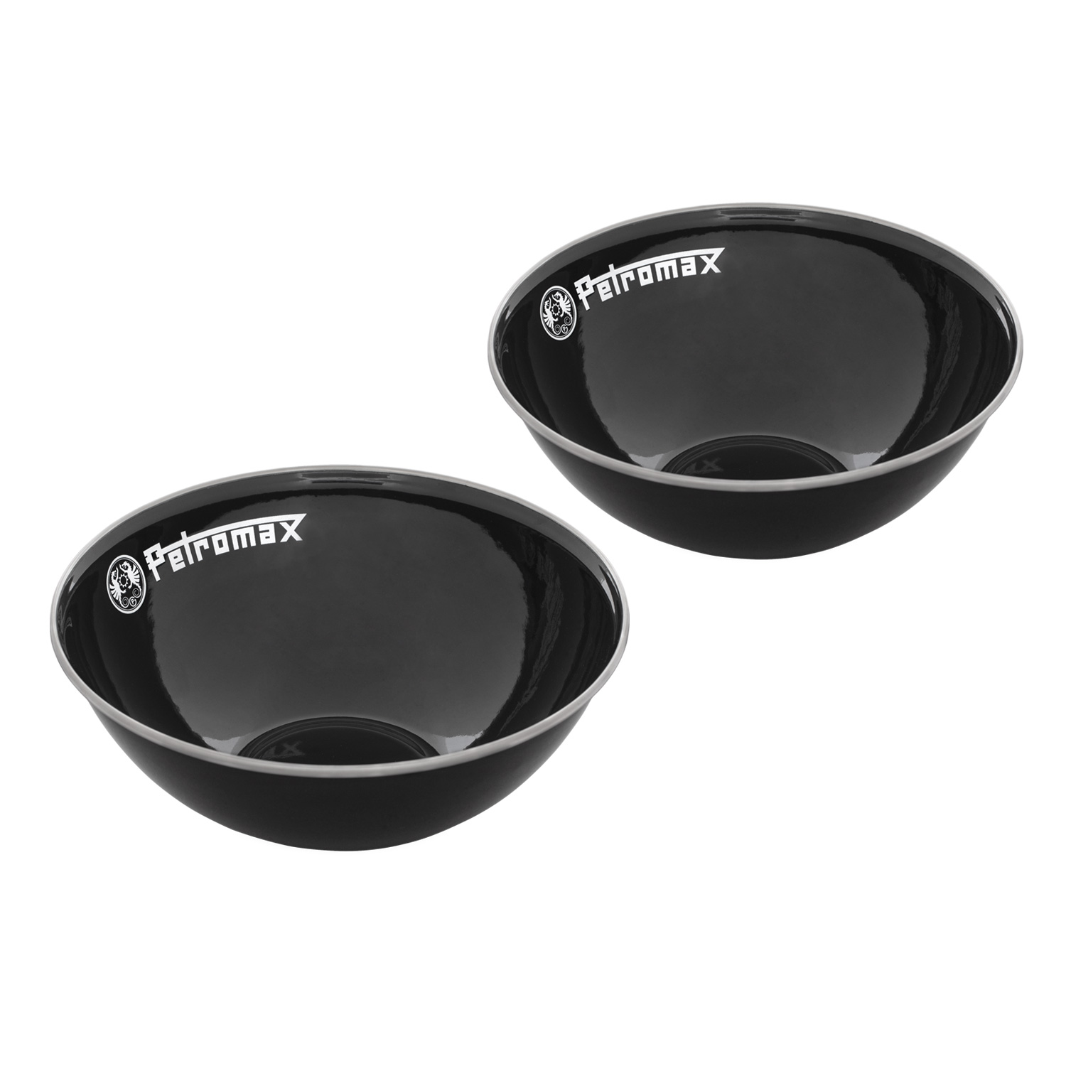 Petromax Emaille-Schalen Schwarz 2er-Set 1 Liter Petromax Emaille-Schalen Schwarz 2er-Set 1 Liter