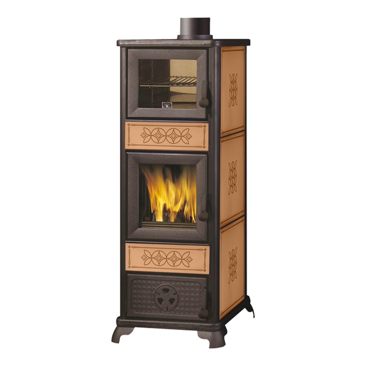 EK63 Decor C Evo Kaminofen Keramik leder