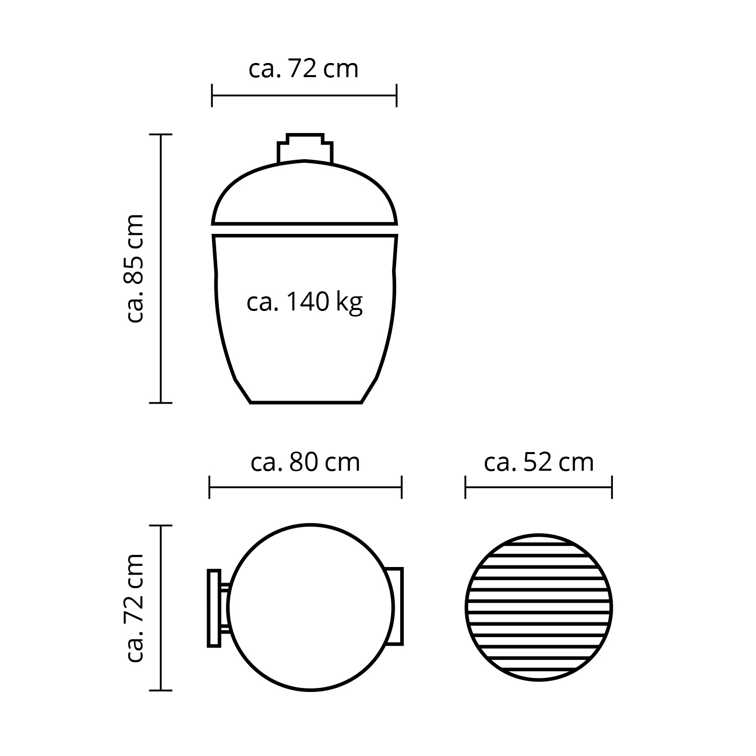 MONOLITH LeCHEF Keramikgrill PRO-Serie 2.0 Schwarz MONOLITH LeCHEF Keramikgrill PRO-Serie 2.0 Schwarz