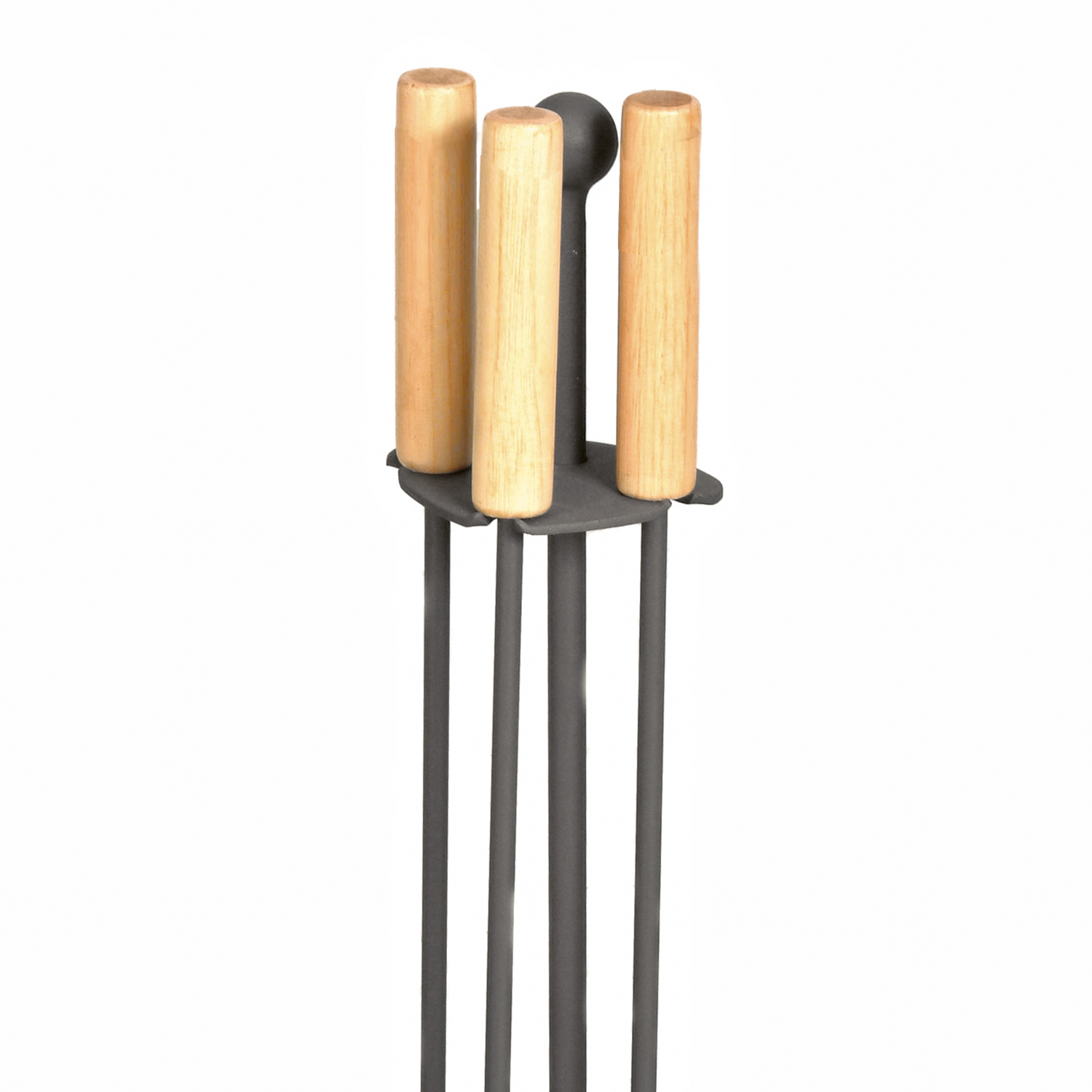 Raik Kaminbesteck, 3-teilig, anthrazit, Holzgriffe, 64cm Raik Kaminbesteck, 3-teilig, anthrazit, Holzgriffe, 64cm