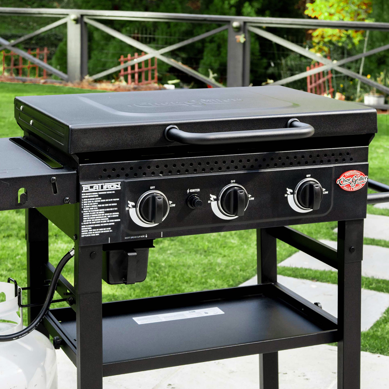Char-Griller Flat Iron 3 Brenner Griddle Gasgrill