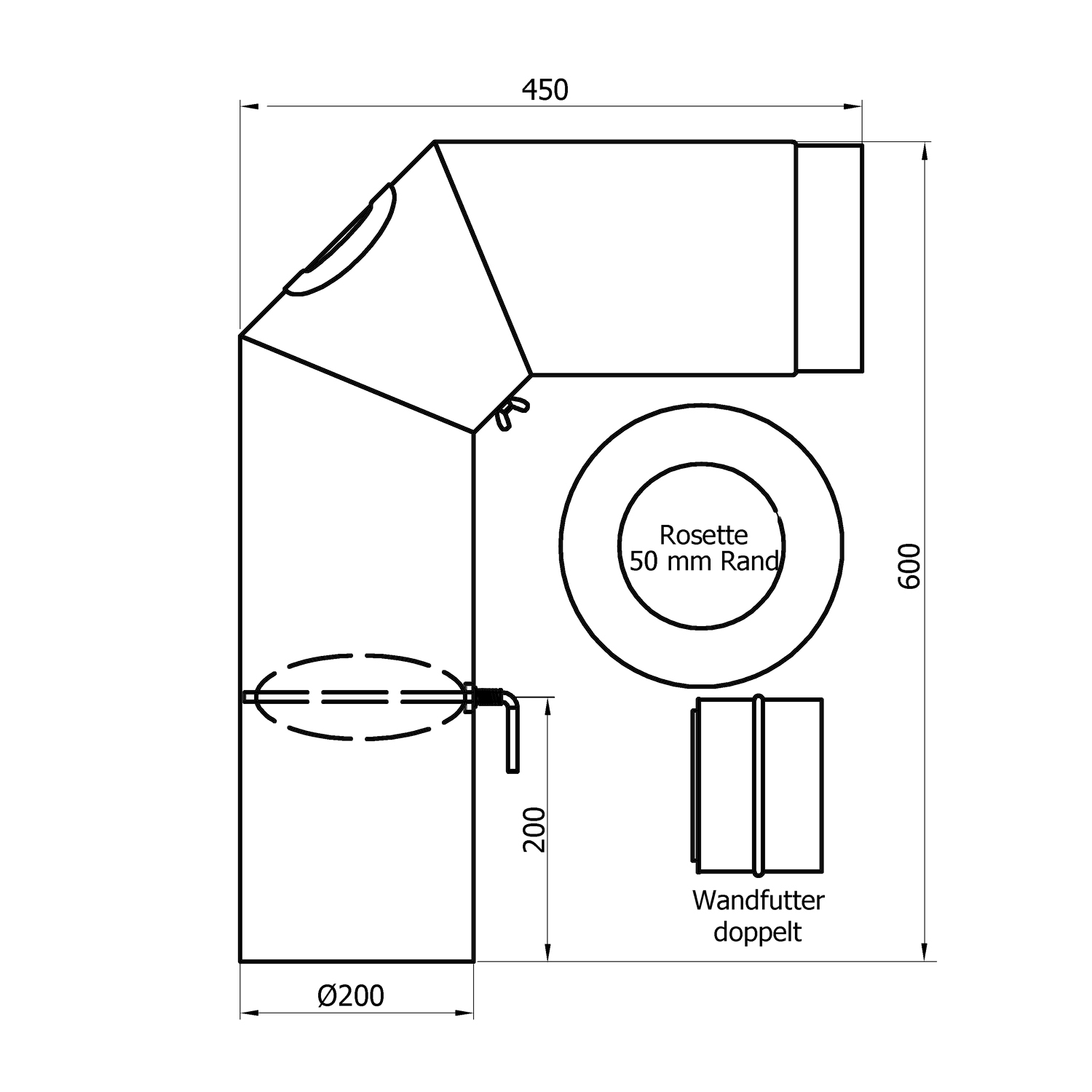 Raik Basic Rauchrohrbogen-Set 200mm schwarz geschweißt/eckig für Rauchrohr / Ofenrohr Raik Basic Rauchrohrbogen-Set 200mm schwarz geschweißt/eckig für Rauchrohr / Ofenrohr