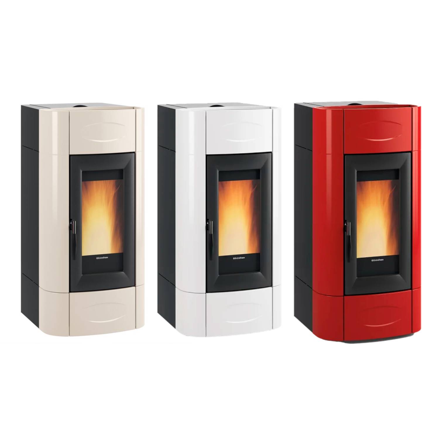 Extraflame Evolution Line ISIDORA IDRO H20 5.0 wassergeführter Pelletofen Bordeaux