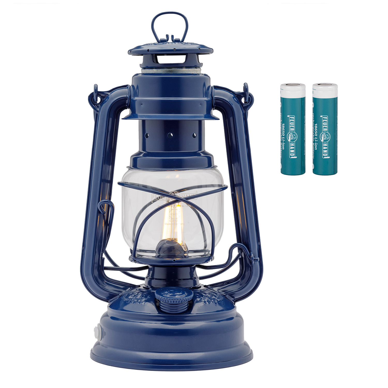 Feuerhand LED Laterne Baby Special 276 Cobalt Blue + 2x Feuerhand Akku