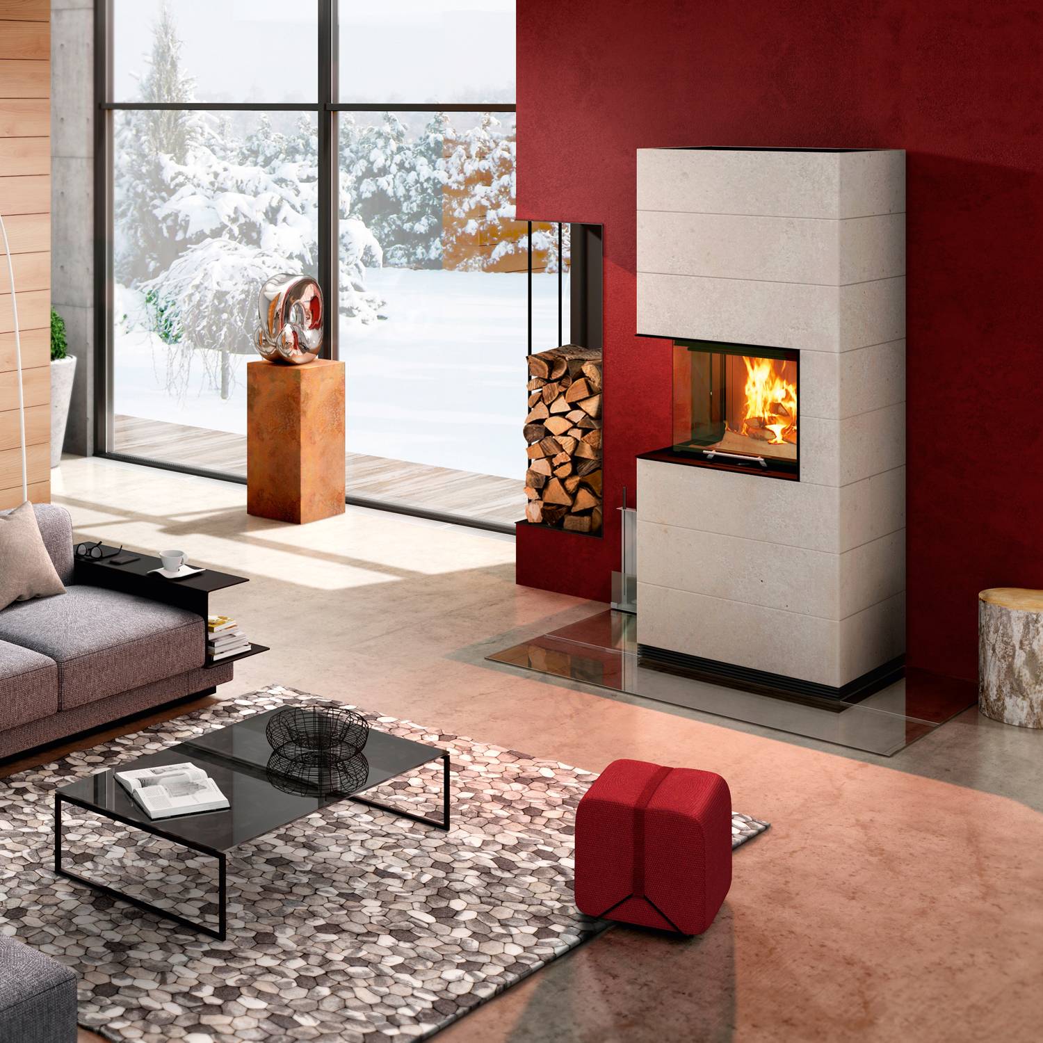 Spartherm Kaminbausatz SIM 3/3 Varia 2L-55h RLU Natur