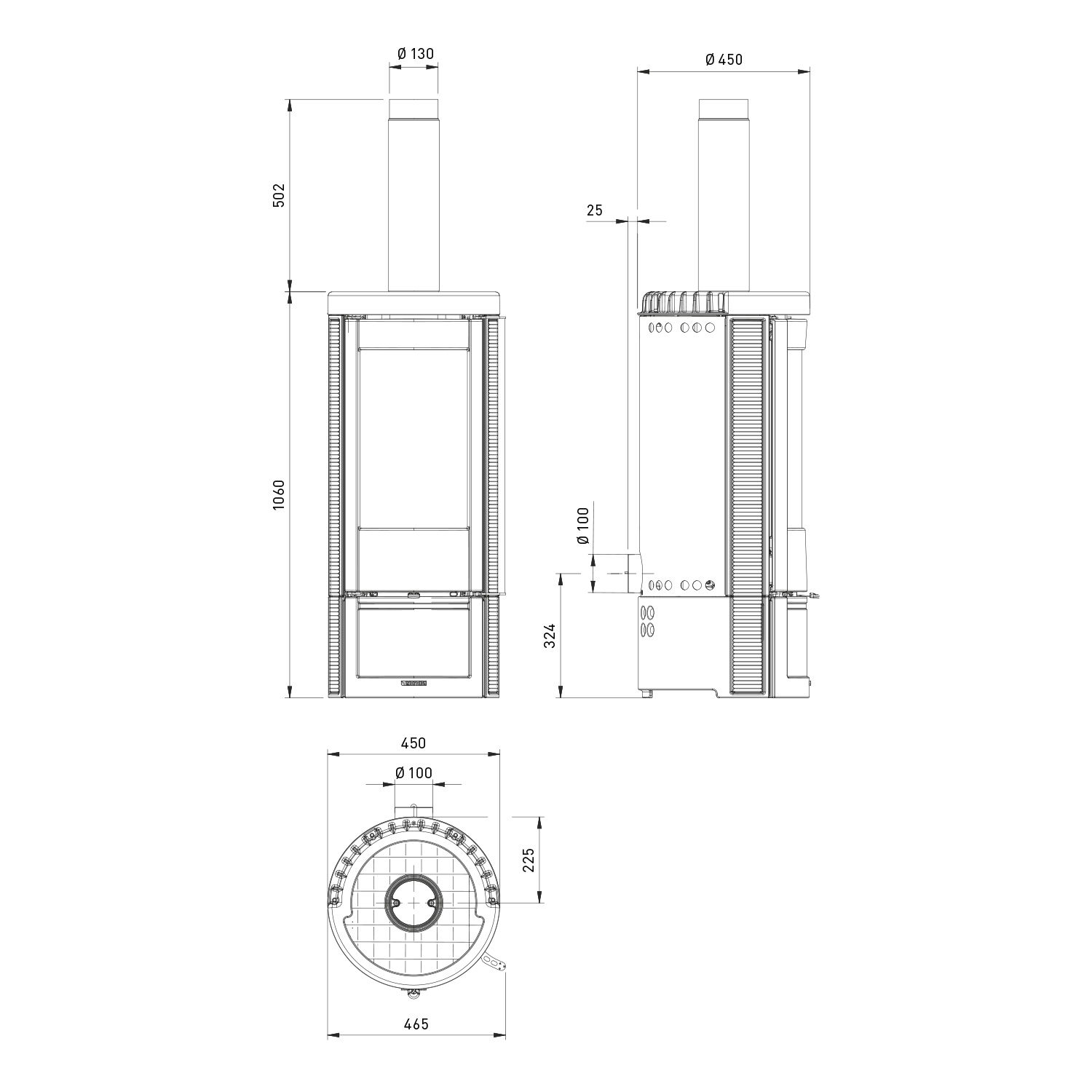 La Nordica Marlena 5.0 Kaminofen Gusseisen Schwarz