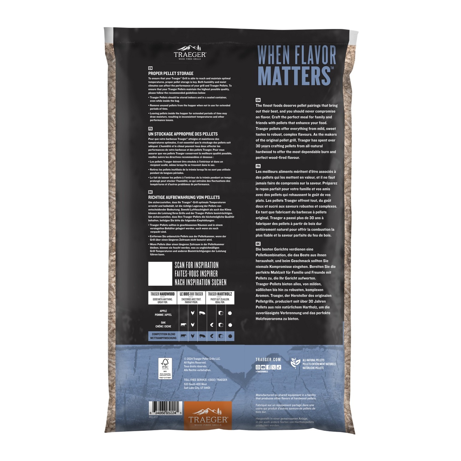 Traeger Competition Blends Pellets FSC