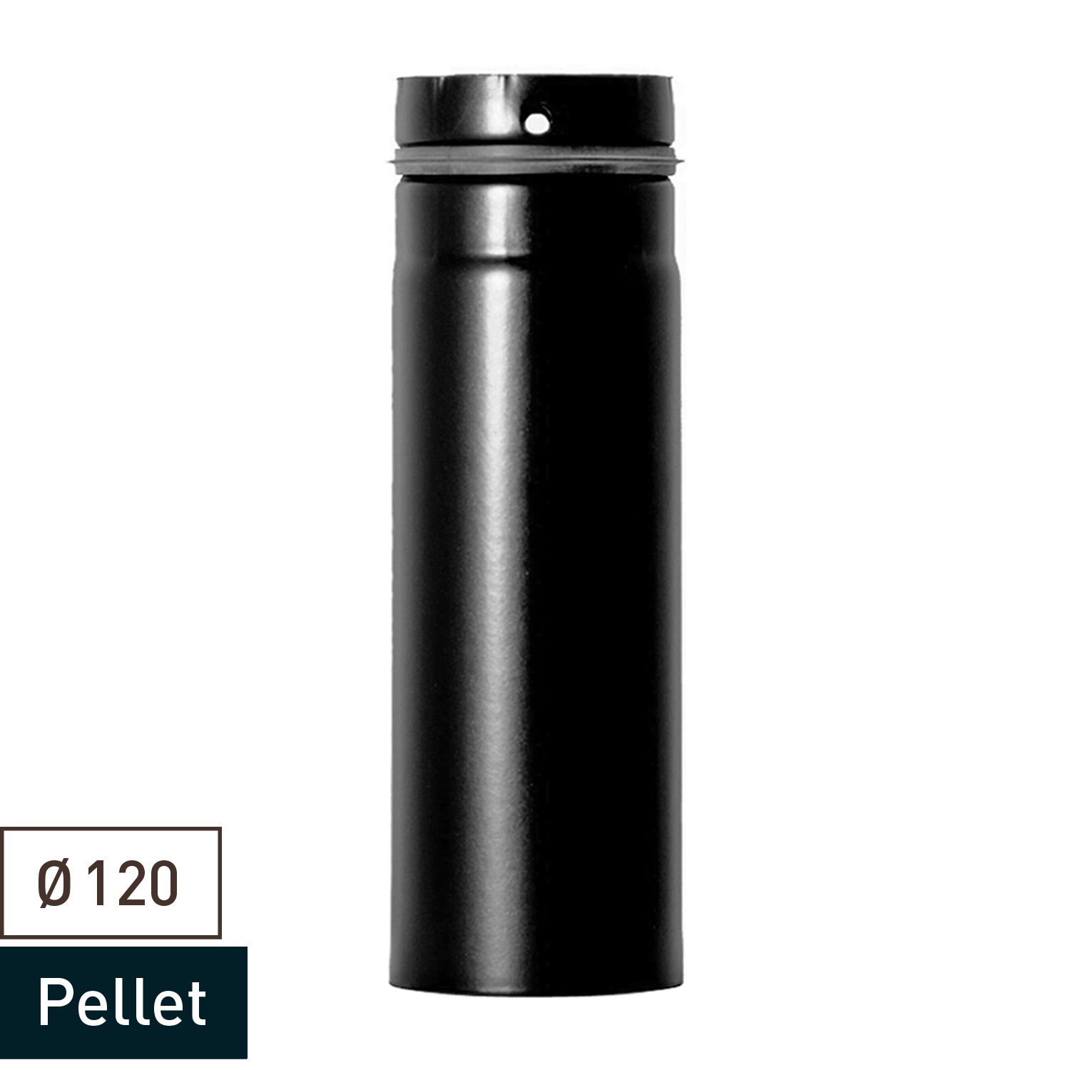 Raik Pelletrohr / Ofenrohr 120mm - 500mm schwarz