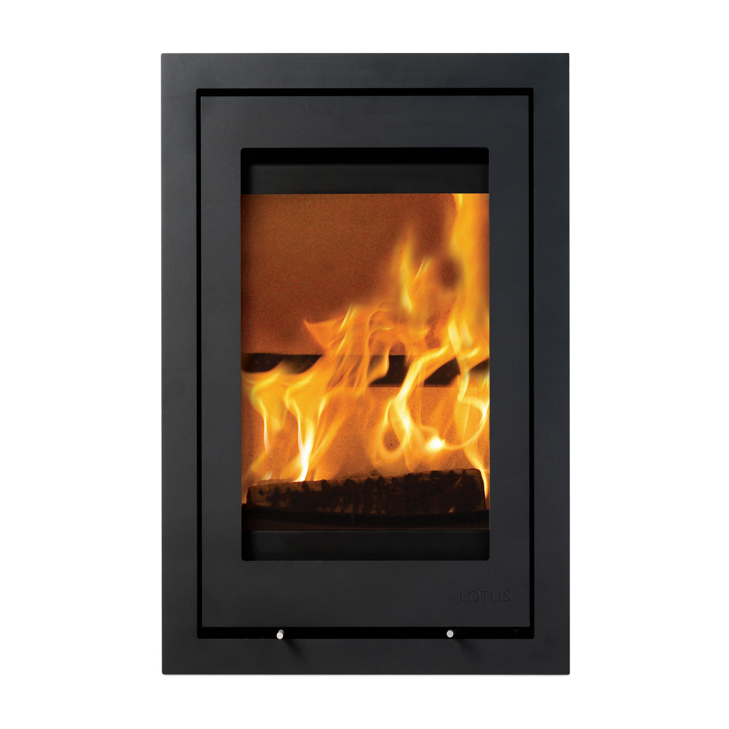 Lotus H700 Kamineinsatz Schwarz / Scharniere links