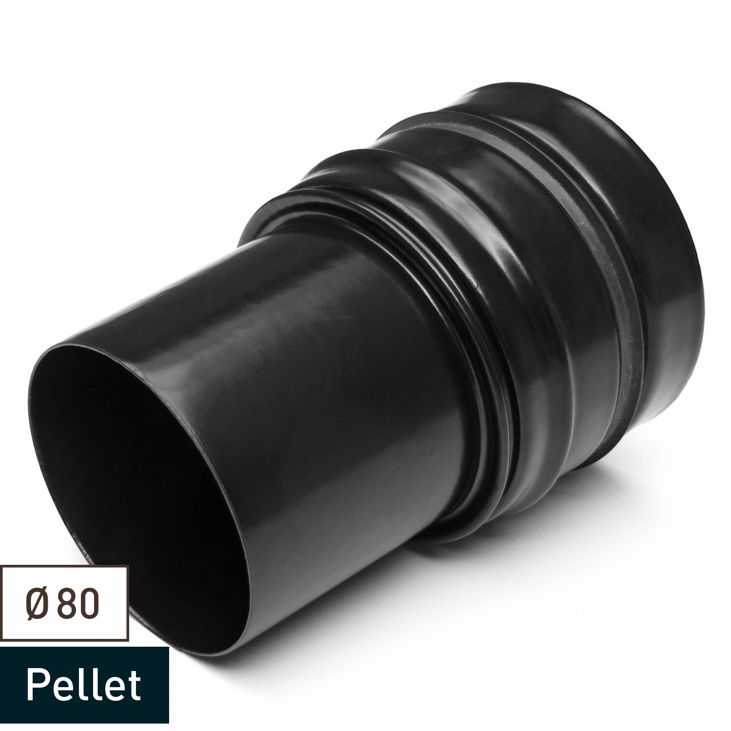 Raik Pelletrohr / Ofenrohr Erweiterung 80mm -100mm schwarz