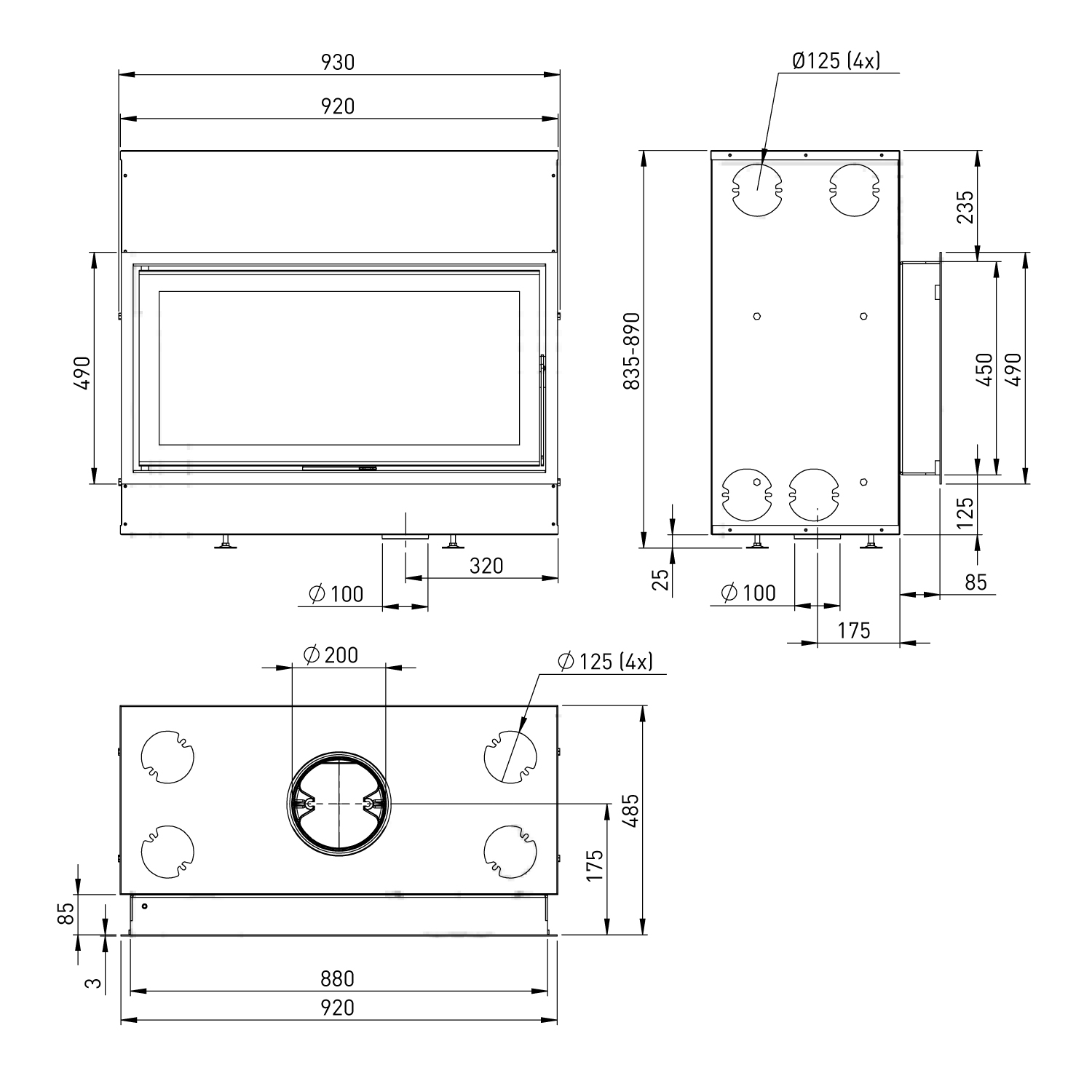 Dovre Vista 901C/V2 Kamineinsatz mit Gusseisenlamellen im Brennraum Dovre Vista 901C/V2 Kamineinsatz mit Gusseisenlamellen im Brennraum