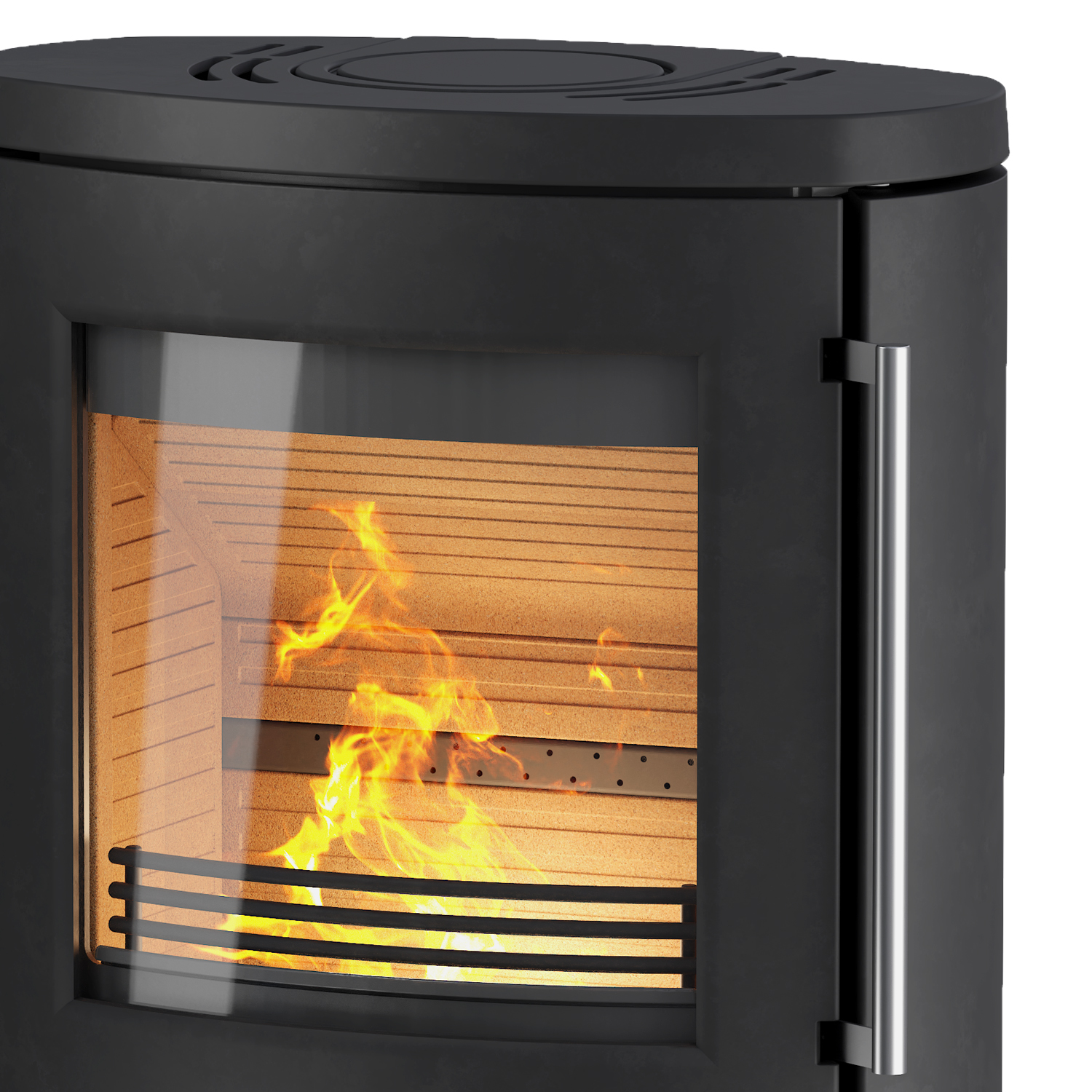 TermaTech TT80RL Kaminofen Stahl schwarz