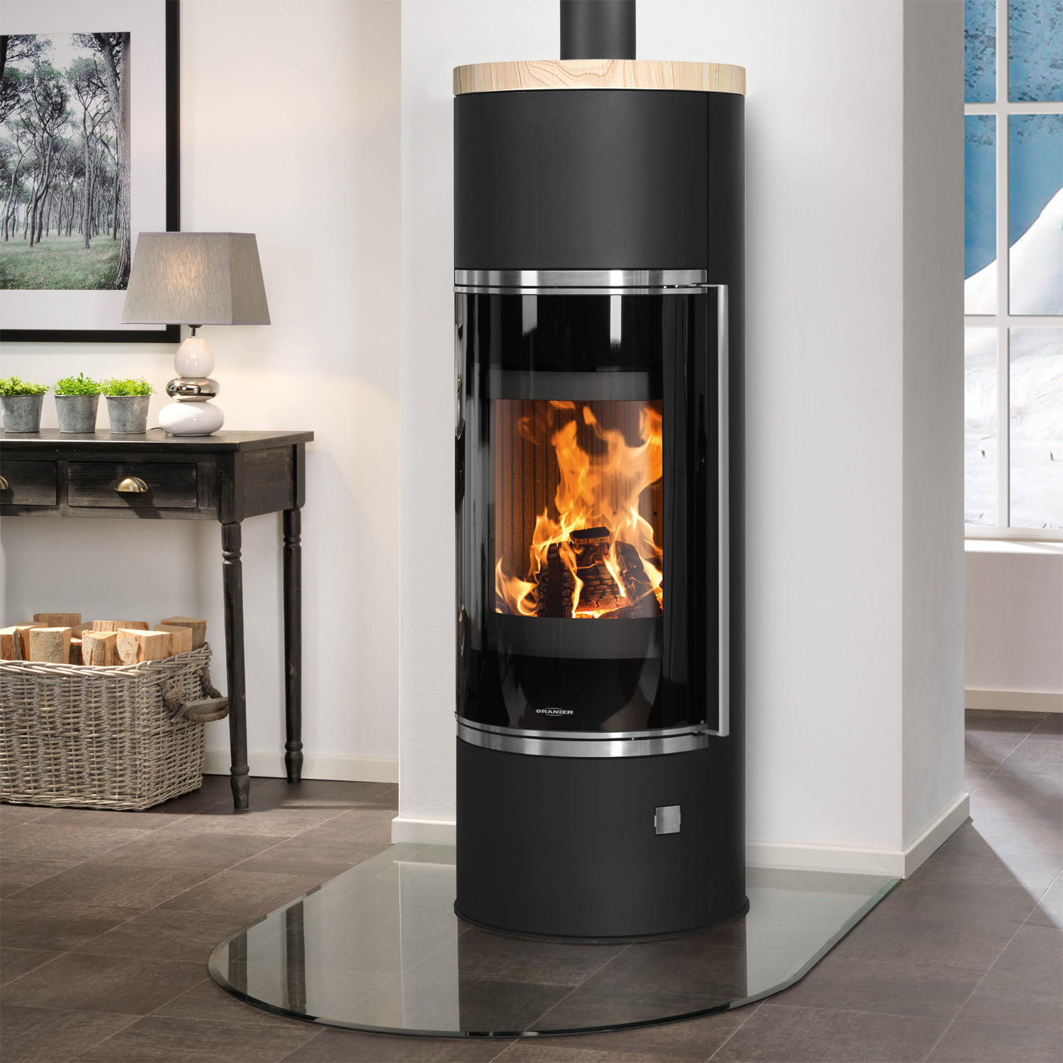 Oranier Arena Aqua 2.0 wasserführender Kaminofen Stahl Schwarz mit Abdeckplatte Sandstein Oranier Arena Aqua 2.0 wasserführender Kaminofen Stahl Schwarz mit Abdeckplatte Sandstein