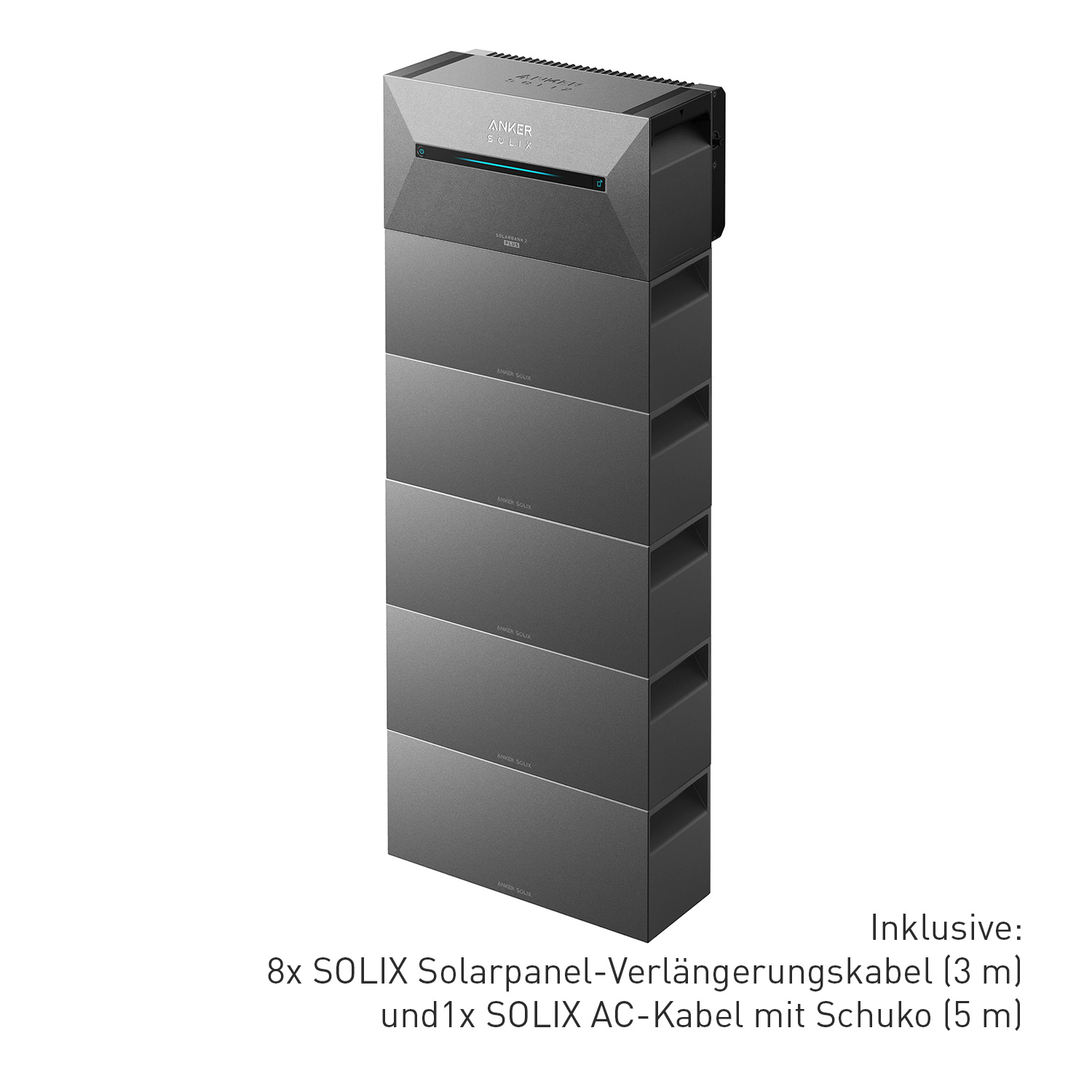 Anker SOLIX Solarbank 2 E1600 PRO Balkon-Stromspeichersystem + 5x BP1600 Erweiterungsakku Anker SOLIX Solarbank 2 E1600 PRO Balkon-Stromspeichersystem + 5x BP1600 Erweiterungsakku