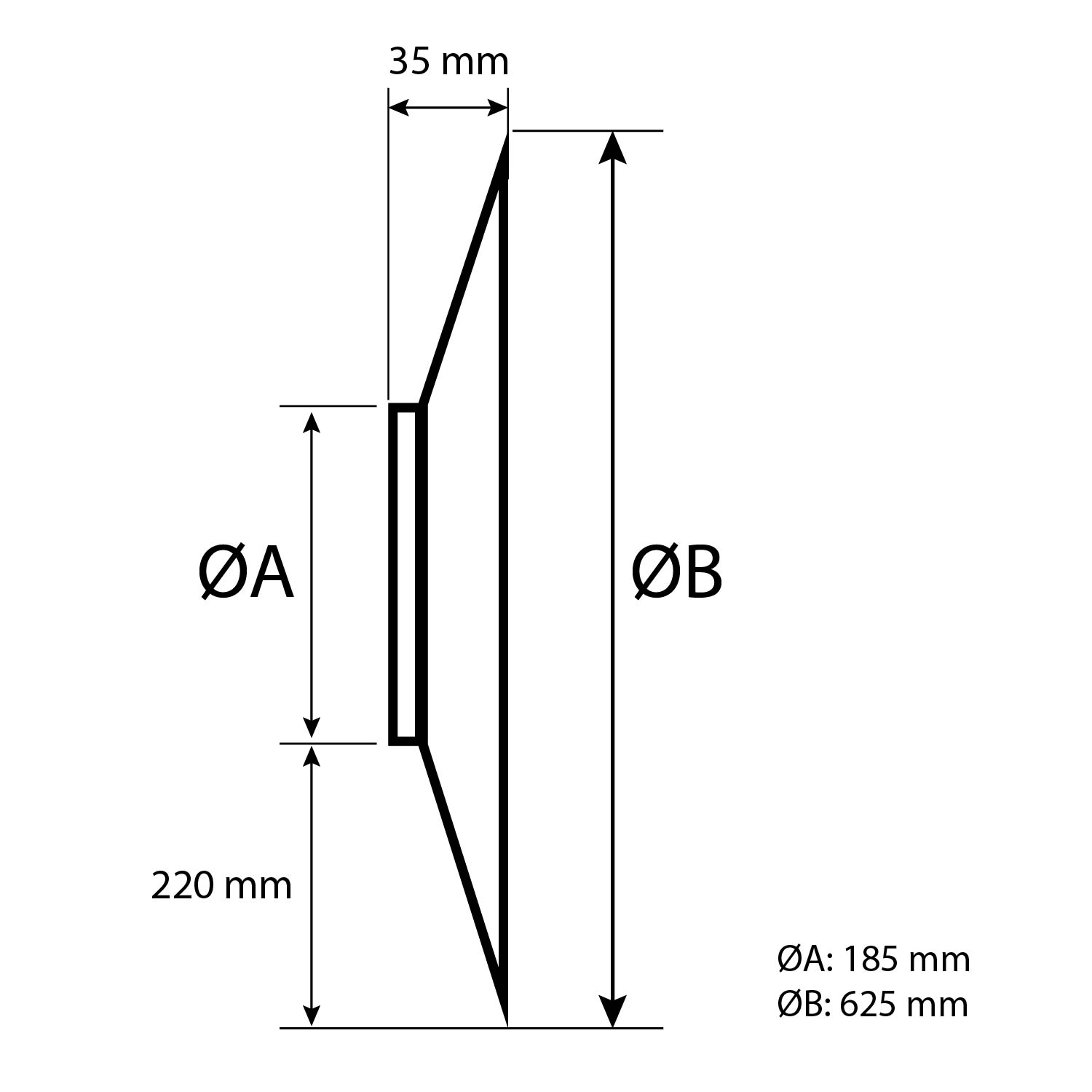 Schiedel Anschlussrosette 220 mm Ø130 mm glänzend