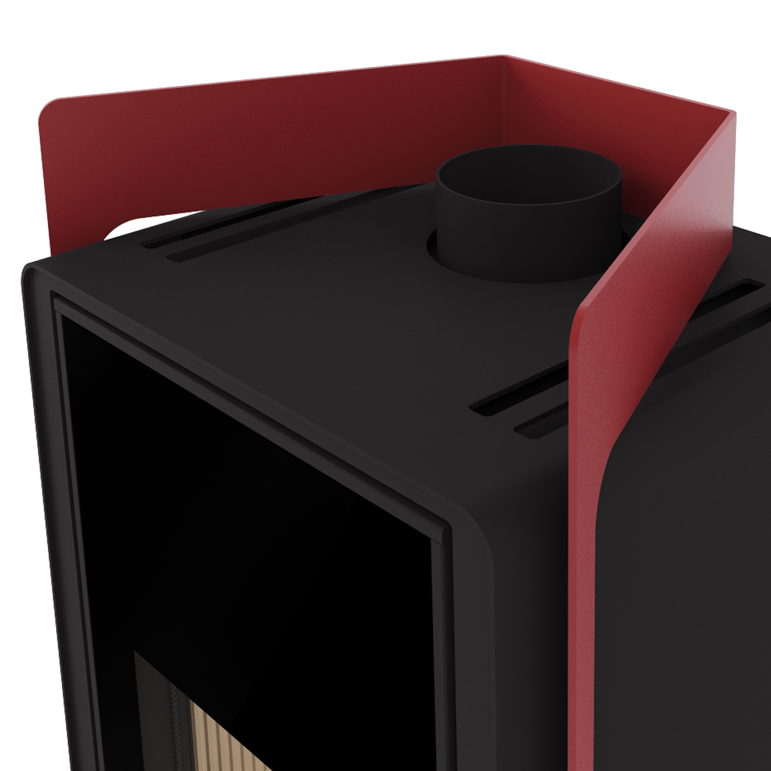 HS Flamingo Deluxe Pulau Kaminofen Rot