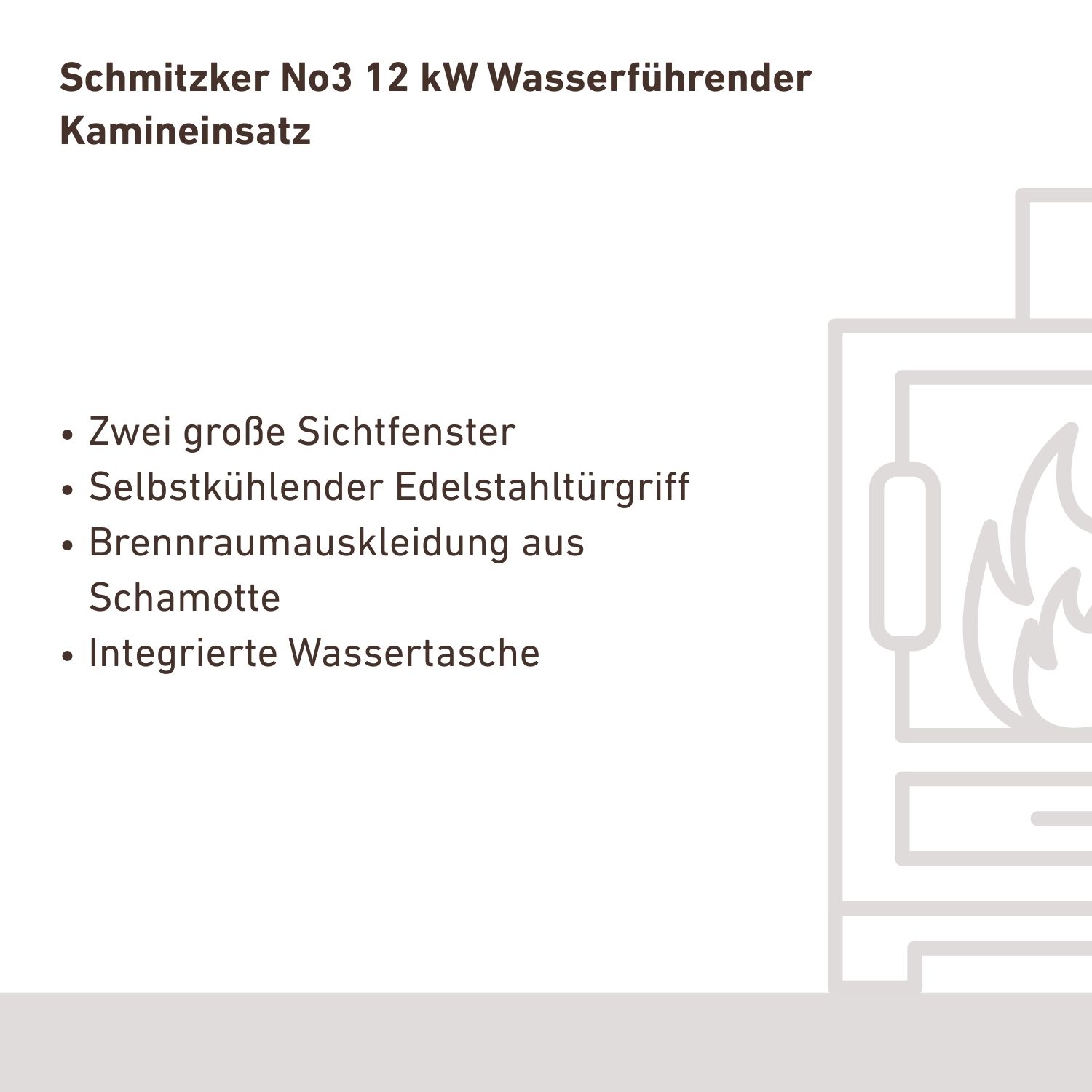 Schmitzker No3 12 kW Wasserführender Kamineinsatz