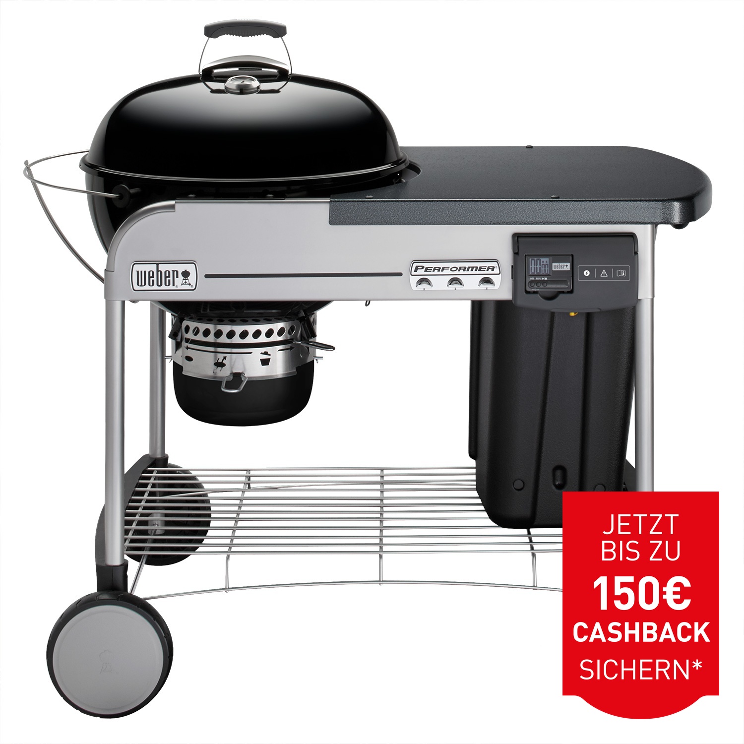 Weber Performer Deluxe GBS Holzkohlegrill 57 cm Black
