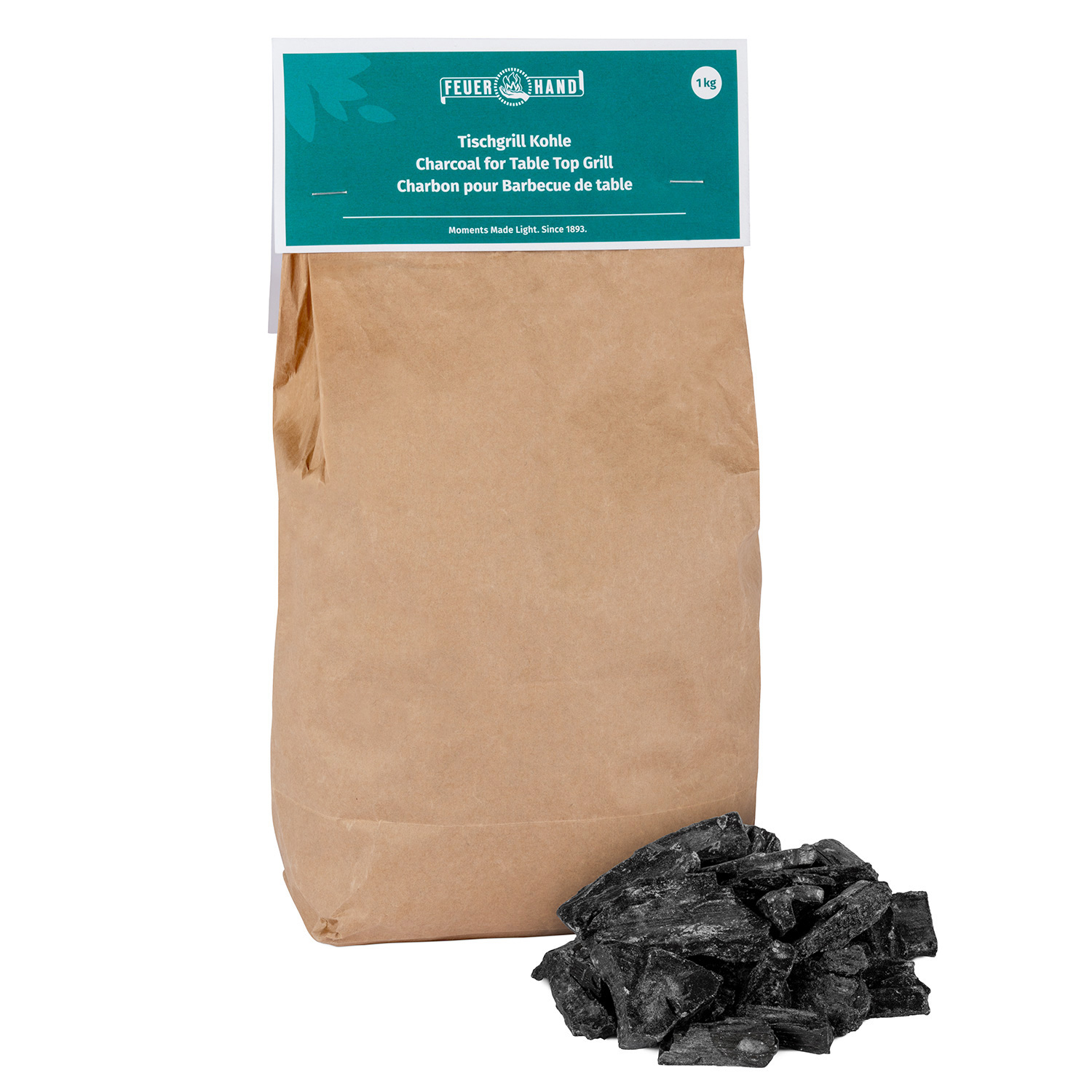 Feuerhand Holzkohle 1 kg für Tischgrill Tamber Feuerhand Holzkohle 1 kg für Tischgrill Tamber