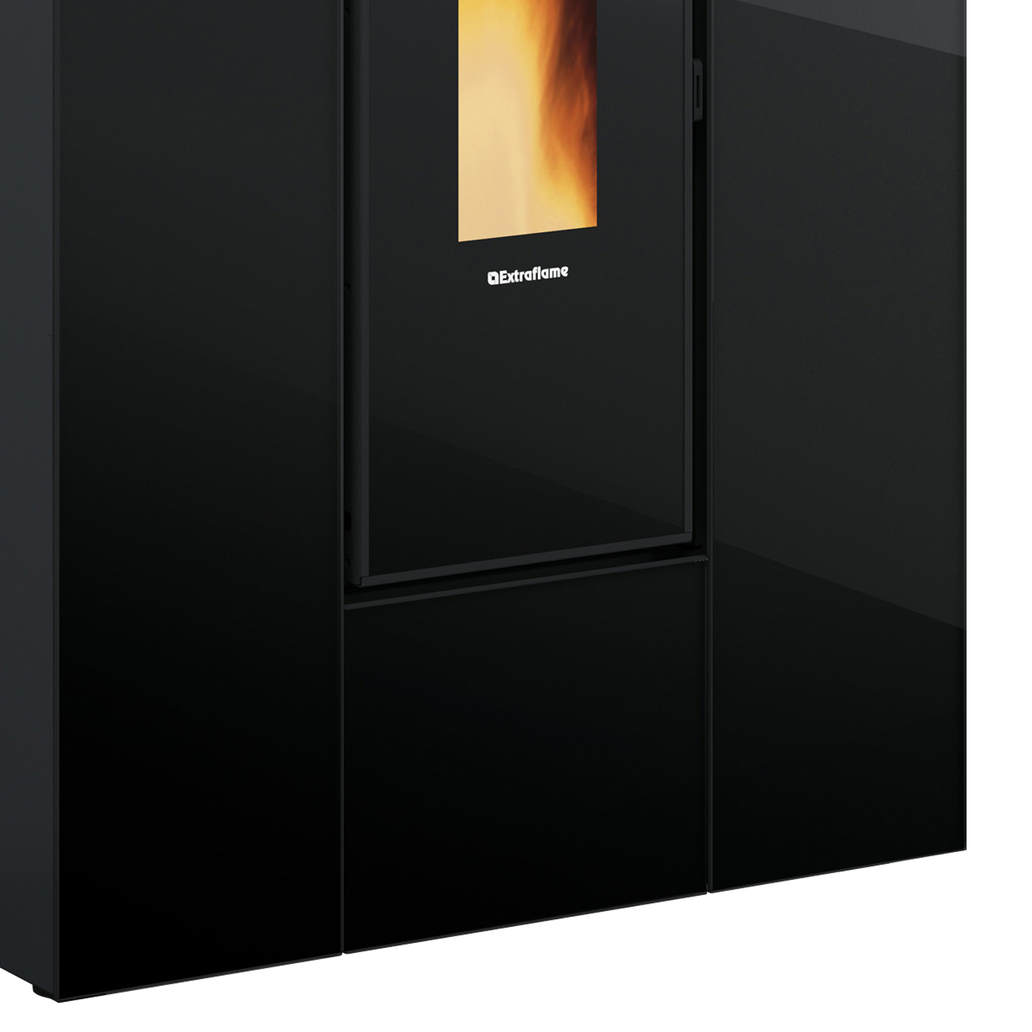 Extraflame Marilena Plus AD Pelletofen Crystal Schwarz-Anthrazit