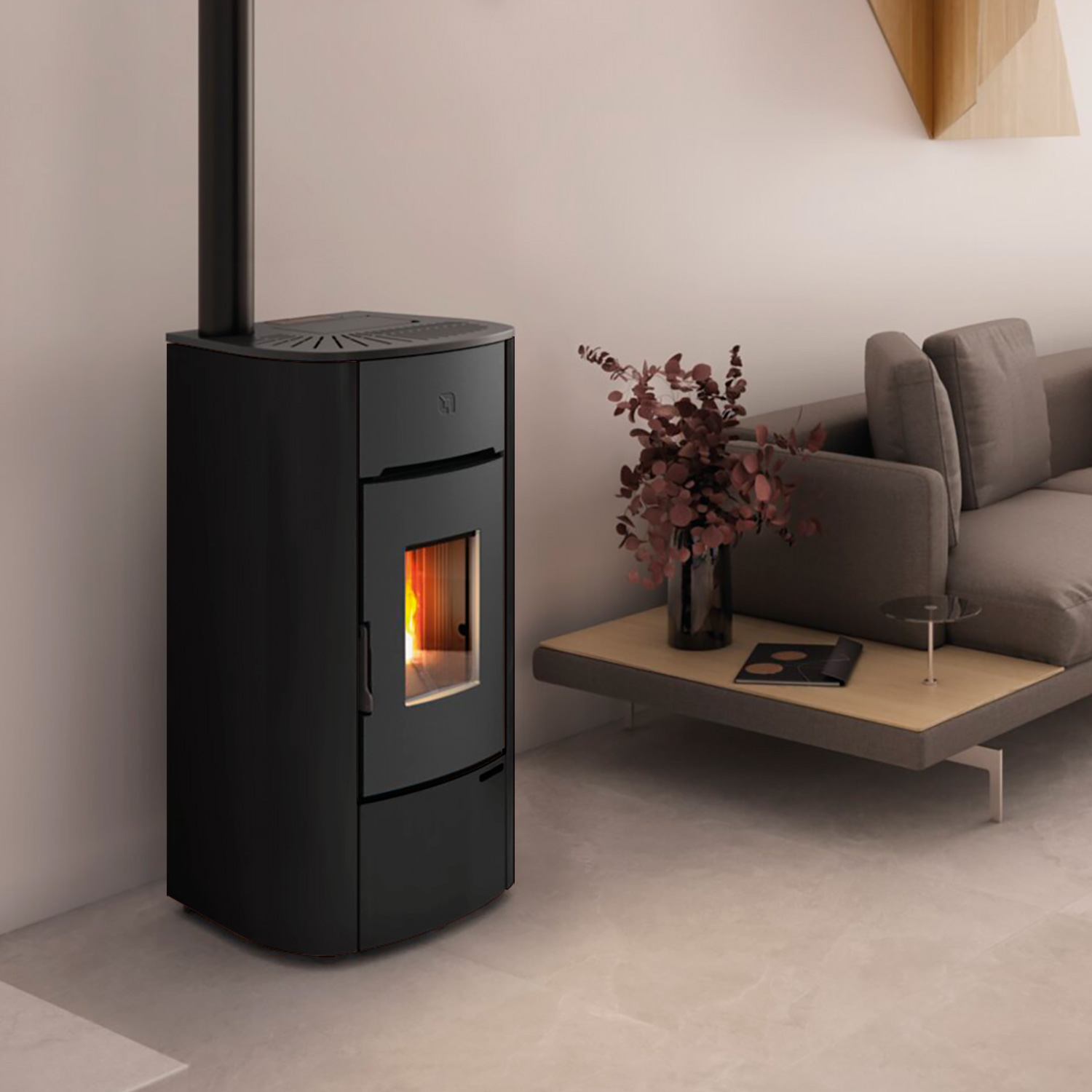 Extraflame Mariella Plus Pelletofen Schwarz