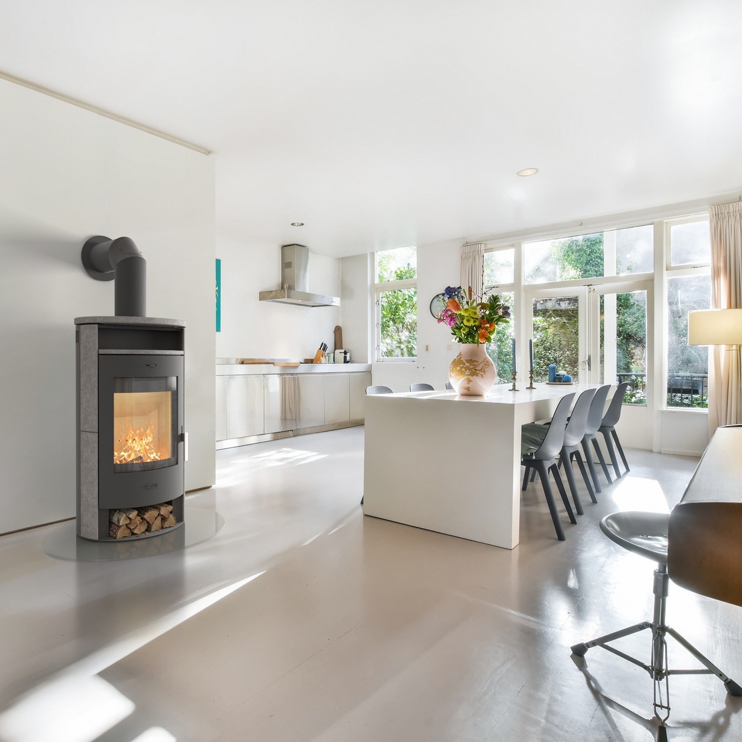 Fireplace Java Kaminofen Speckstein