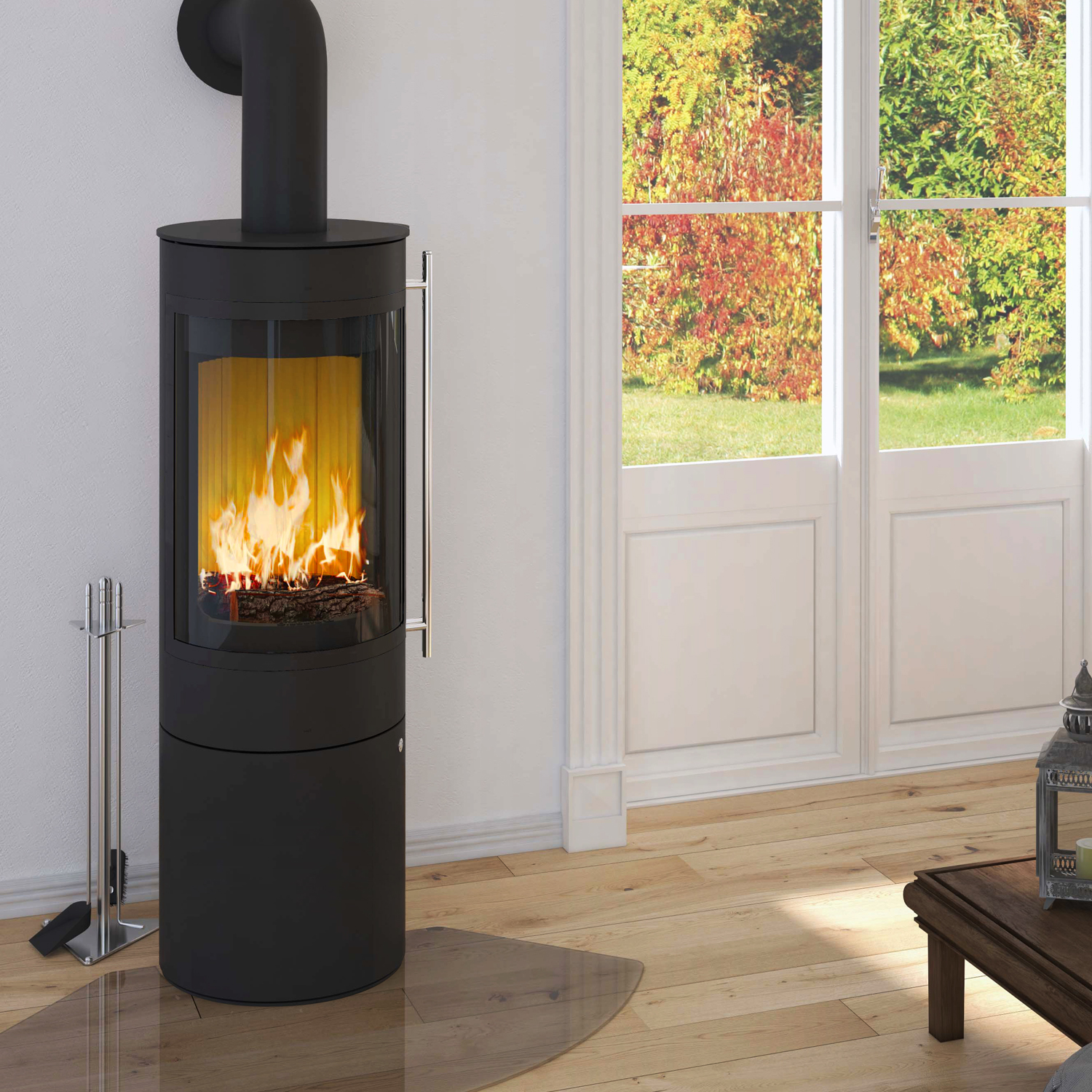 Olsberg Pular Plus Compact Kaminofen Schwarz Dekorrahmen lackiert Olsberg Pular Plus Compact Kaminofen Schwarz Dekorrahmen lackiert
