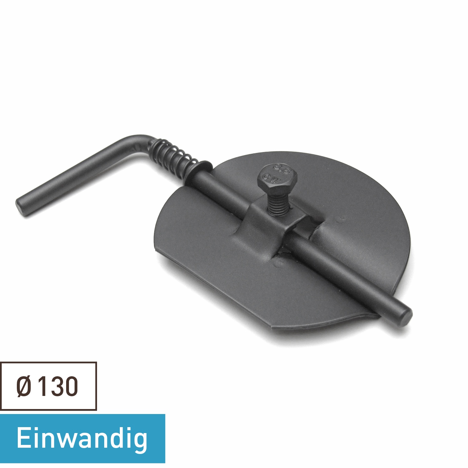 Raik Basic Rauchrohr / Ofenrohr 130mm - Drosselklappe gussgrau