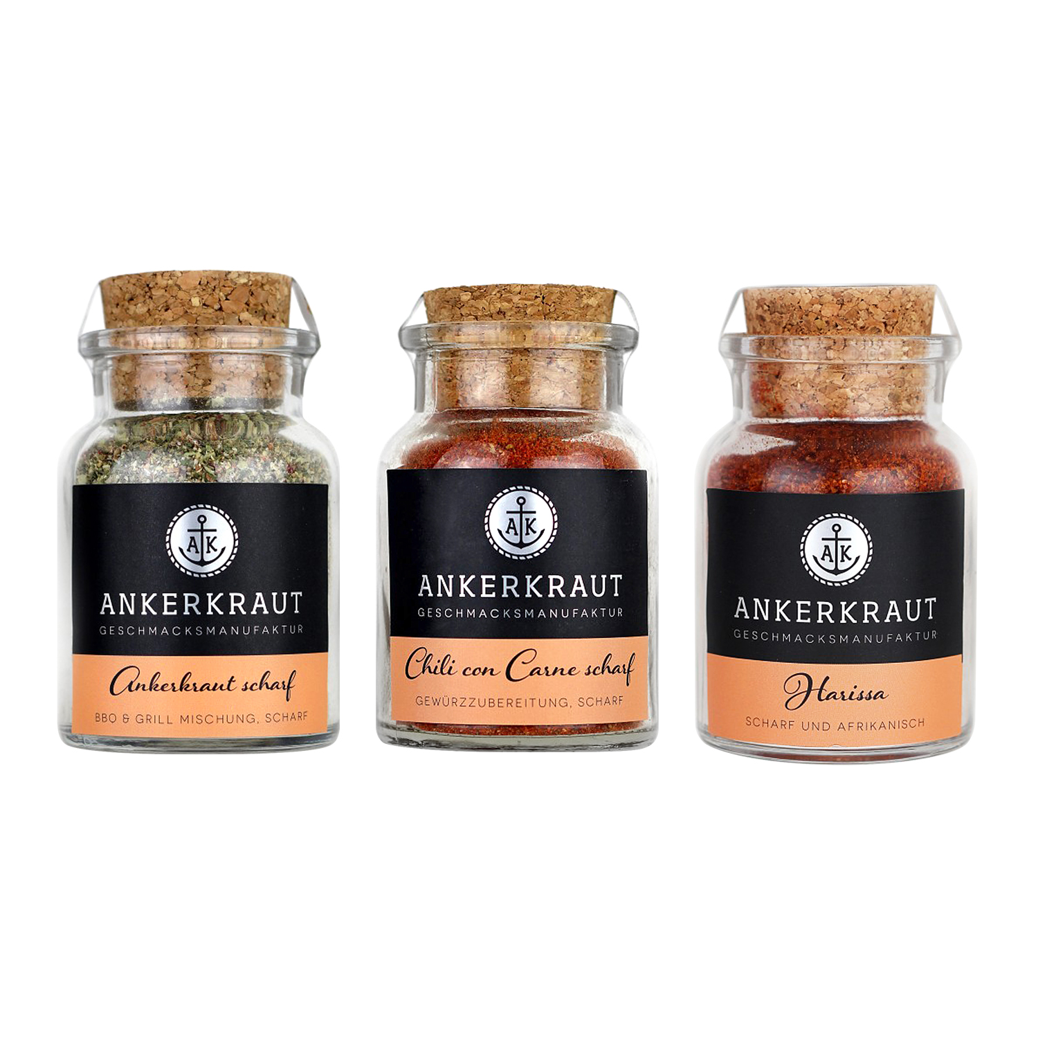 Ankerkraut Gewürzmischungen-Set Richtig scharfer Mix (klein) Ankerkraut Gewürzmischungen-Set Richtig scharfer Mix (klein)