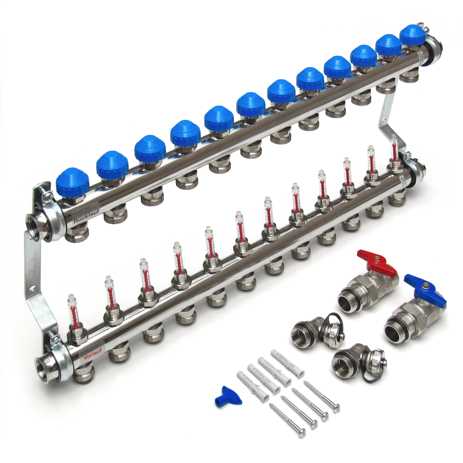 Heizkreisverteiler VA12 Watts, für Verteilerschrank VSU-4 Heizkreisverteiler VA12 Watts, für Verteilerschrank VSU-4