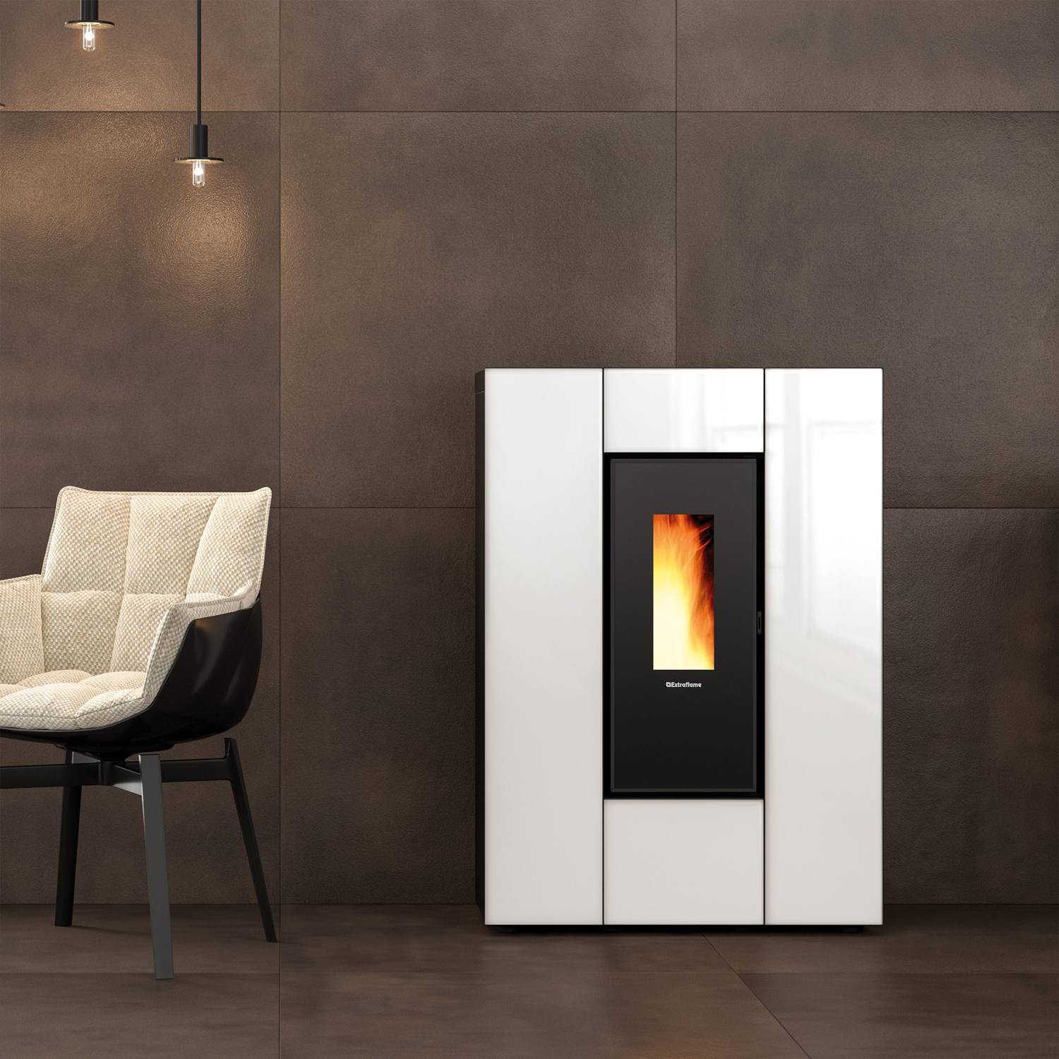 Extraflame Marilena Plus AD Crystal Pelletofen Weiß + 450 kg Pellets gratis Extraflame Marilena Plus AD Crystal Pelletofen Weiß + 450 kg Pellets gratis