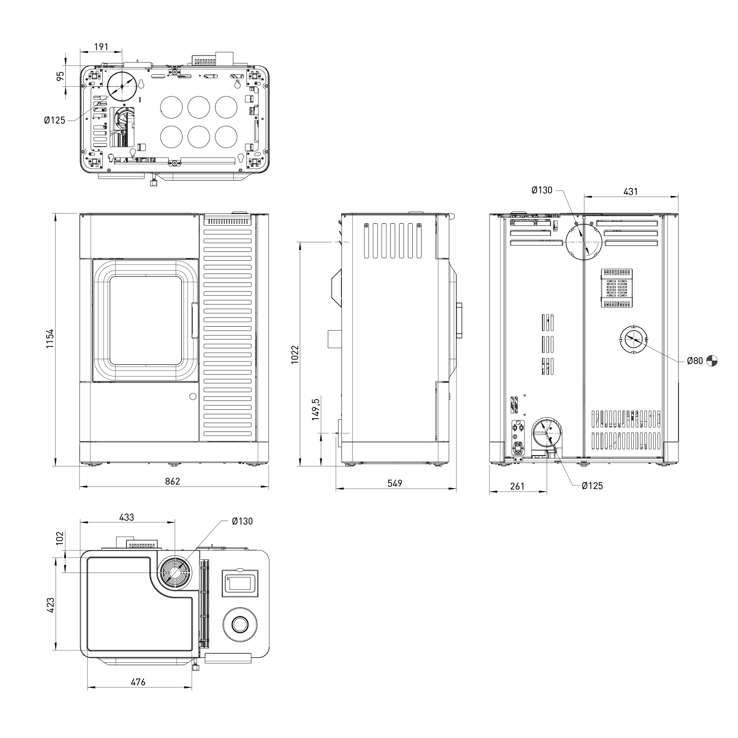 Austroflamm Mo Duo Cook Kombi-Kaminofen Stahl Schwarz + 450 kg Pellets gratis Austroflamm Mo Duo Cook Kombi-Kaminofen Stahl Schwarz + 450 kg Pellets gratis