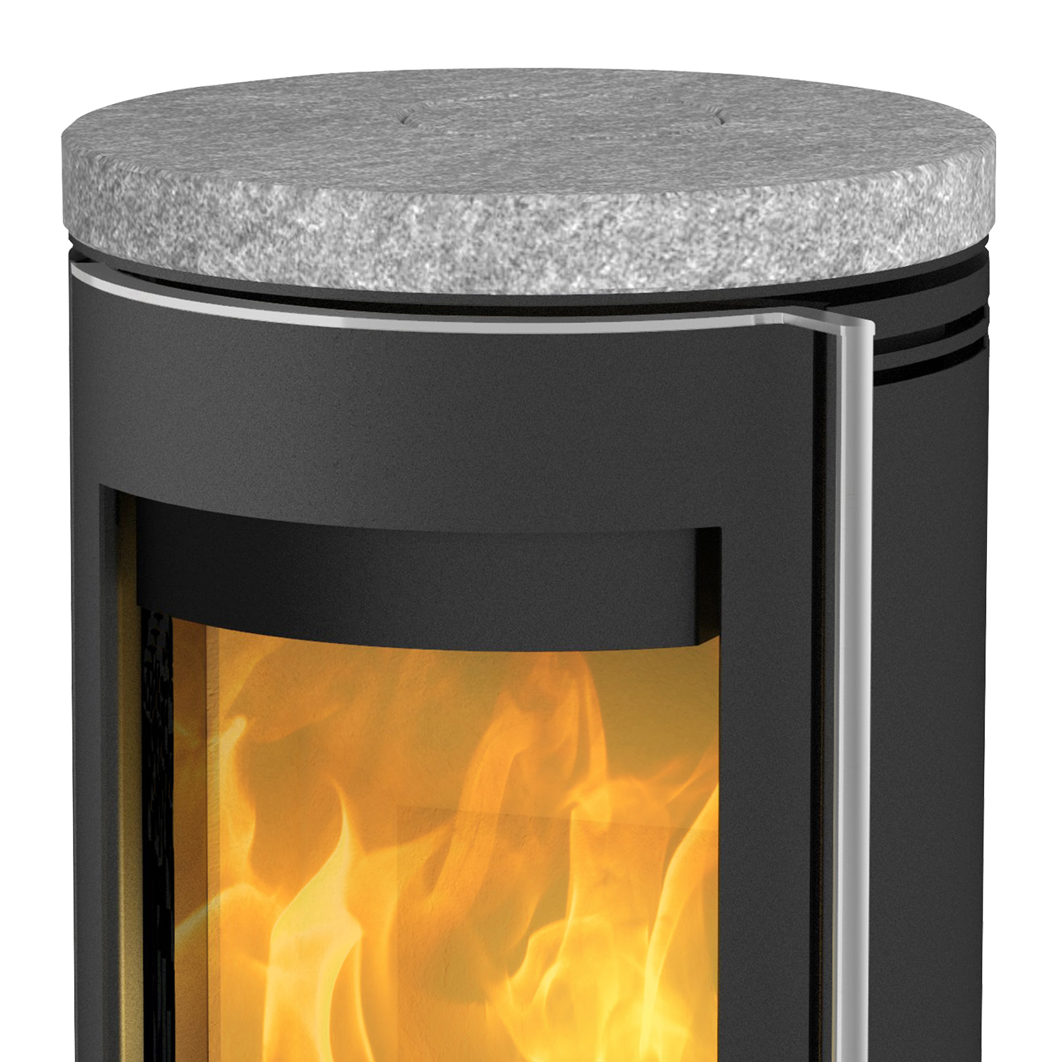 Fireplace Rondale Kaminofen Stahl Schwarz | Topplatte Speckstein Fireplace Rondale Kaminofen Stahl Schwarz | Topplatte Speckstein