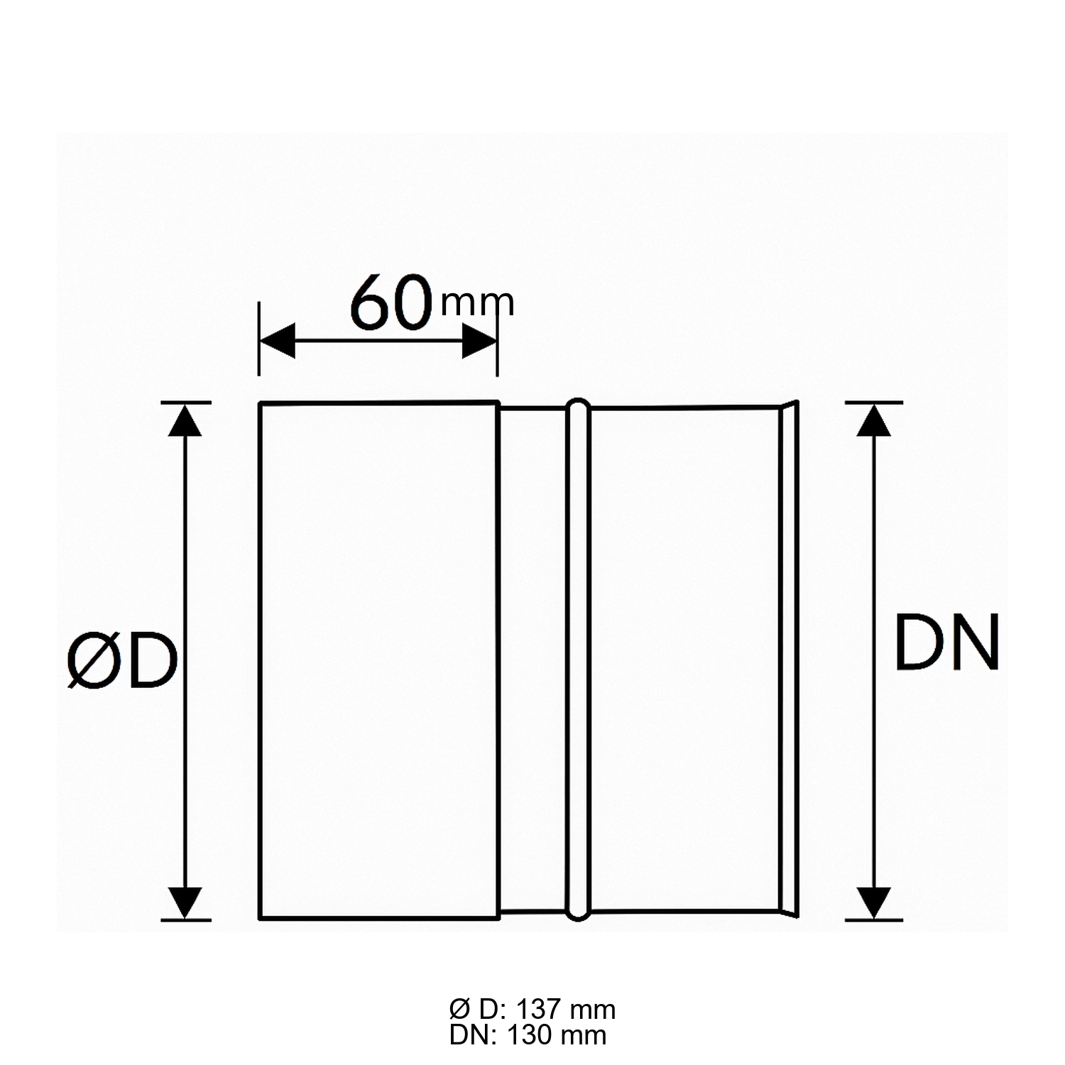 Schiedel PRIMA PLUS Kesselanschluss Ø130 mm einwandig matt