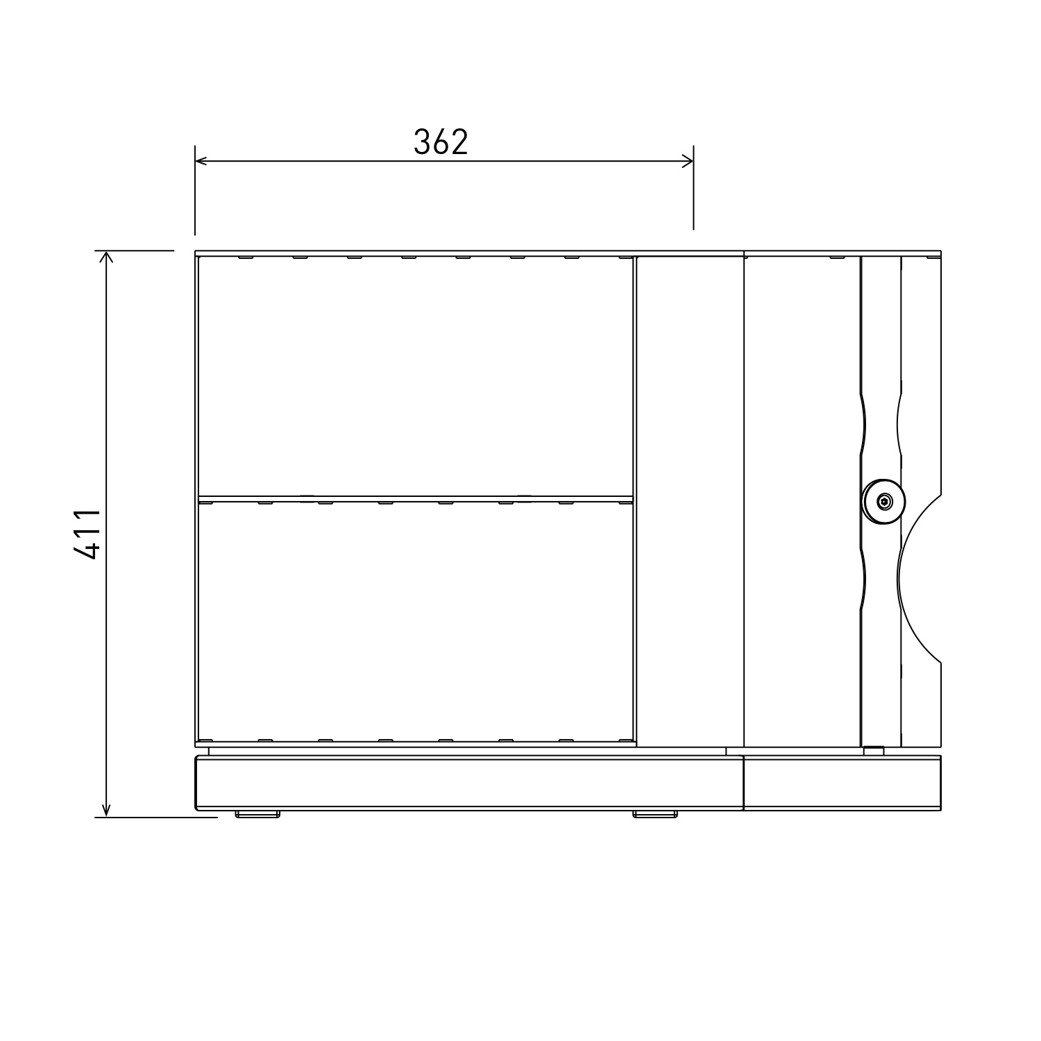 Austroflamm Lux Beistellbox links 36 cm