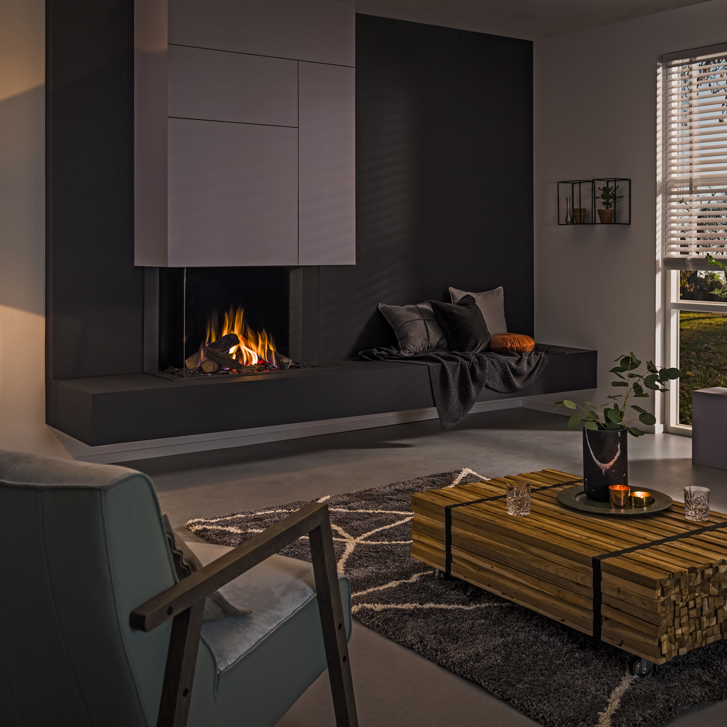 Trimline Fires Trimline 83 Panorama Gas Kamineinsatz G20