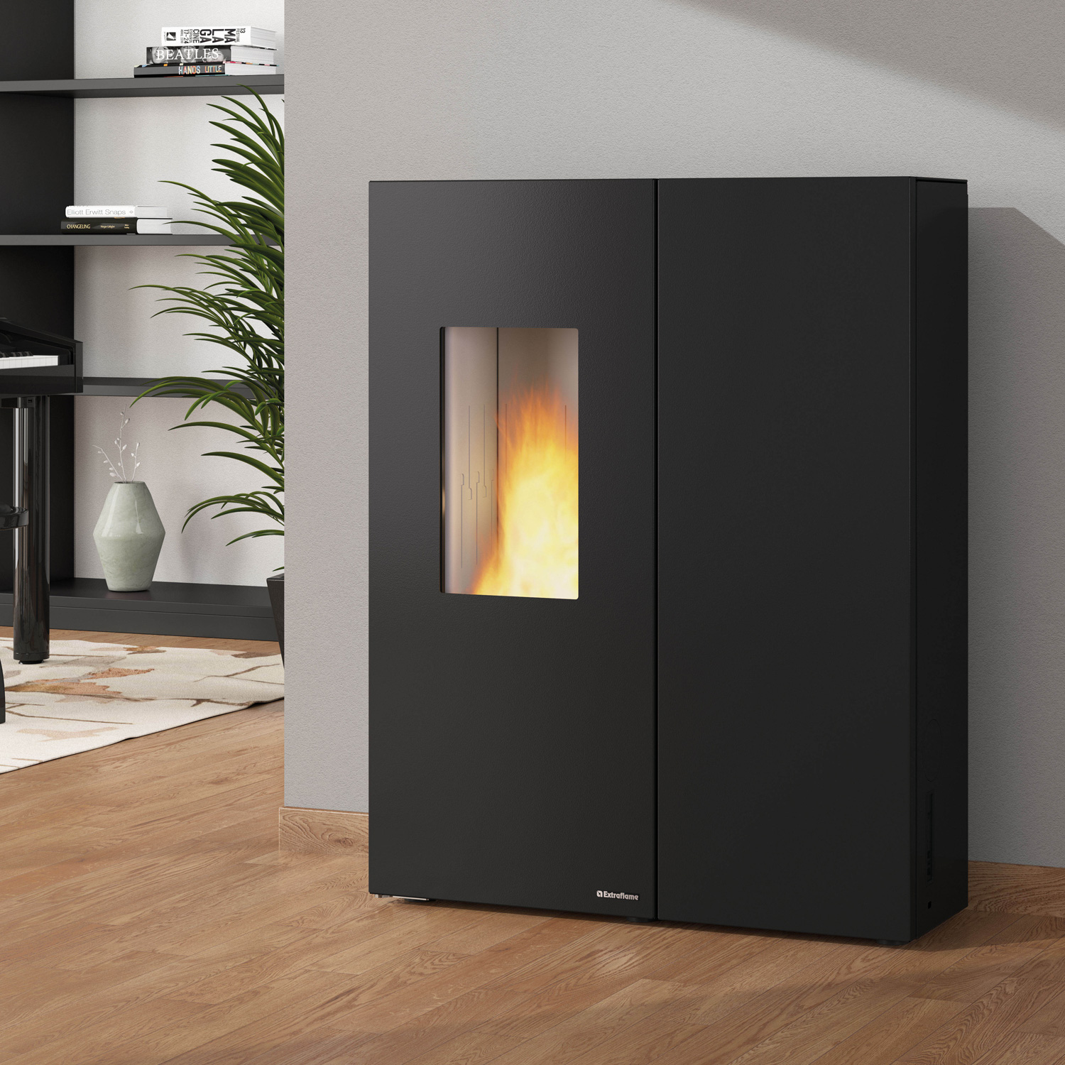 Extraflame Prestige Line Sharon Plus Steel Pelletofen Schwarz Extraflame Prestige Line Sharon Plus Steel Pelletofen Schwarz