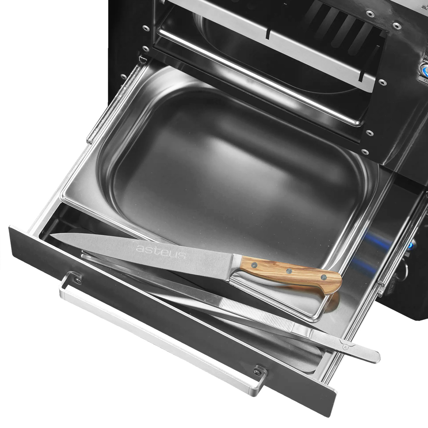 Asteus Tarso 800° Lifestyle Elektrogrill schwarz emailliert