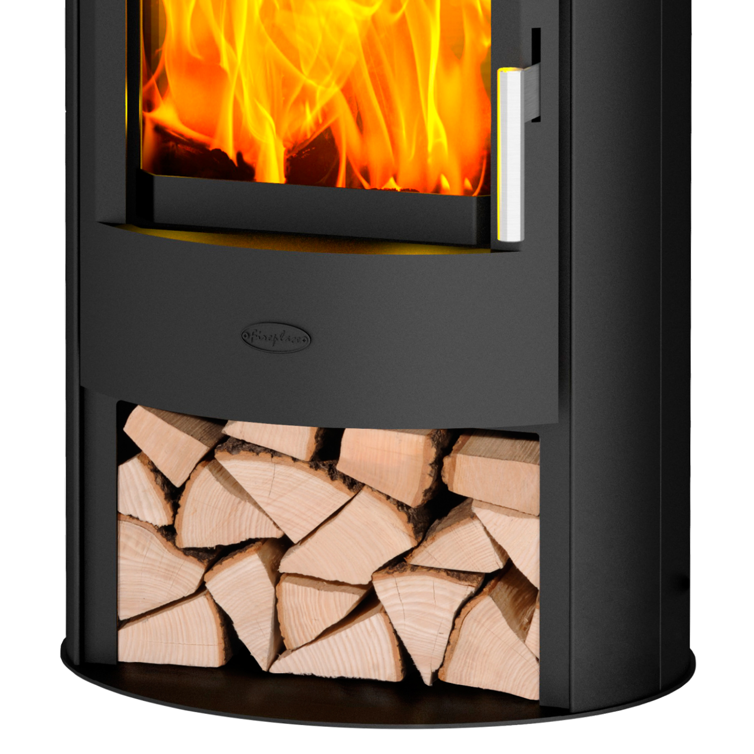 Fireplace Zaria Kaminofen Stahl schwarz | Topplatte Speckstein
