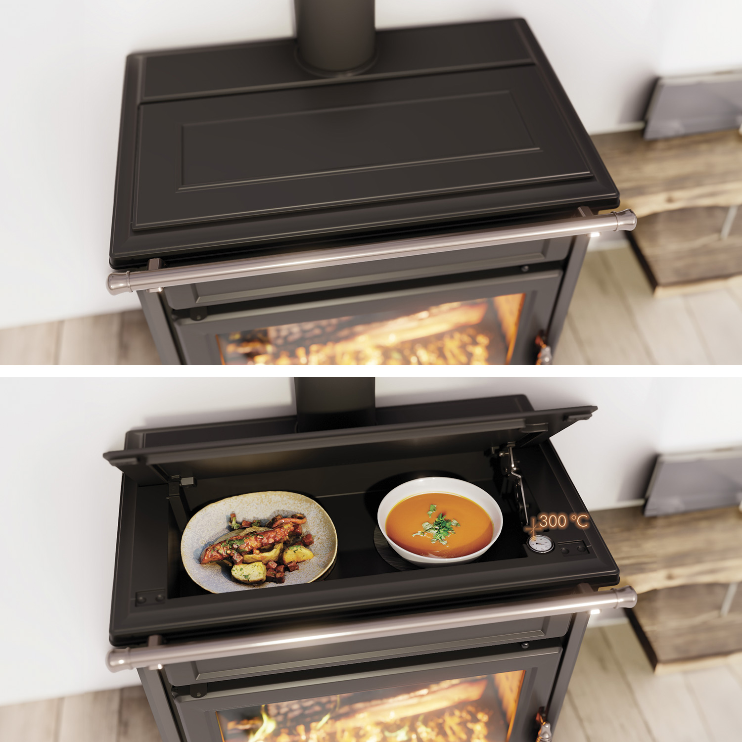 Thermorossi Agora Evo6 Kaminofen Schwarz