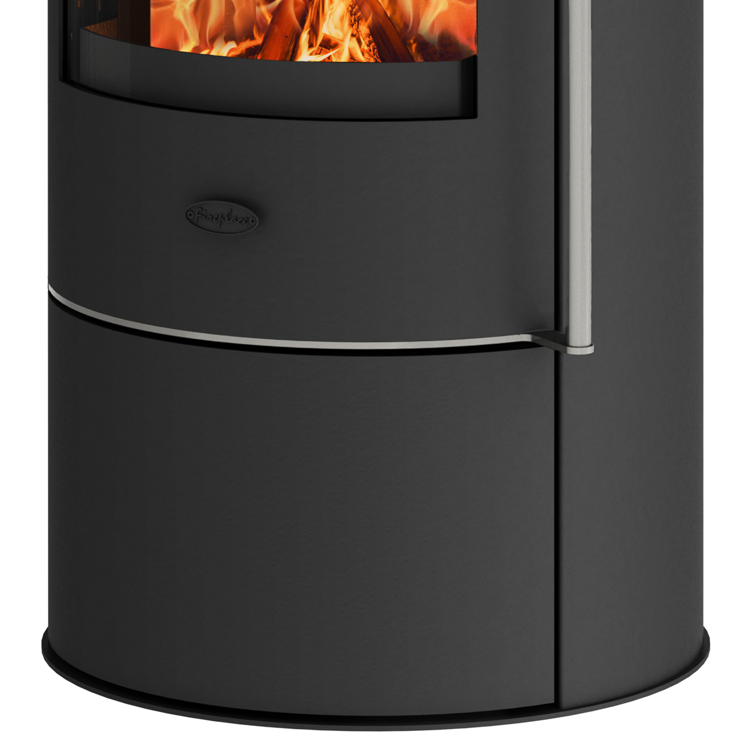 Fireplace Elite Angerona Kaminofen Stahl Schwarz mit Abdeckplatte Glas