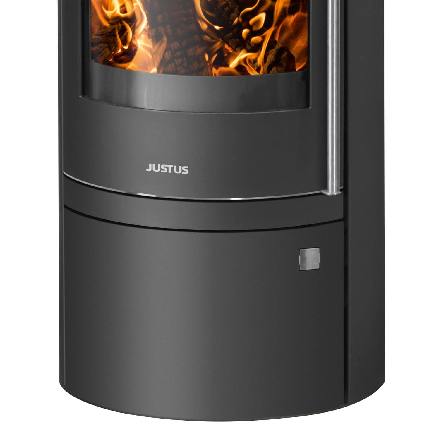 Justus Mino Top 2.0 Kaminofen Stahl Schwarz mit Gusstür