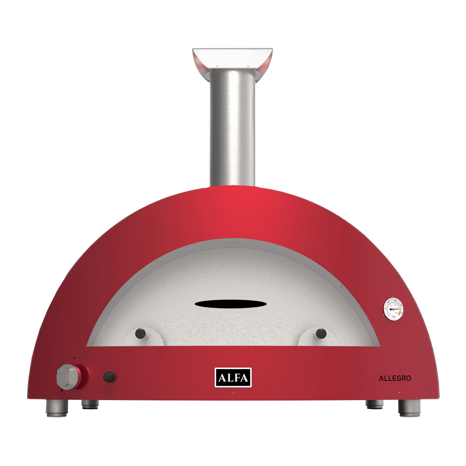Alfa Moderno 5 Pizze Pizzaofen Hybrid Antik Rot