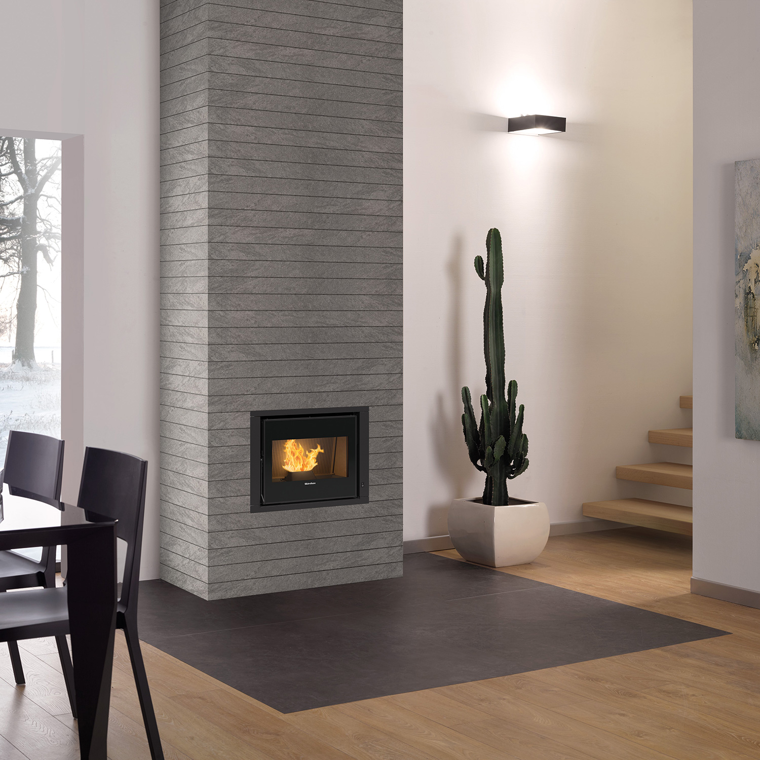 Extraflame Comfort P70 Air H49 Pelleteinsatz Stahl Schwarz